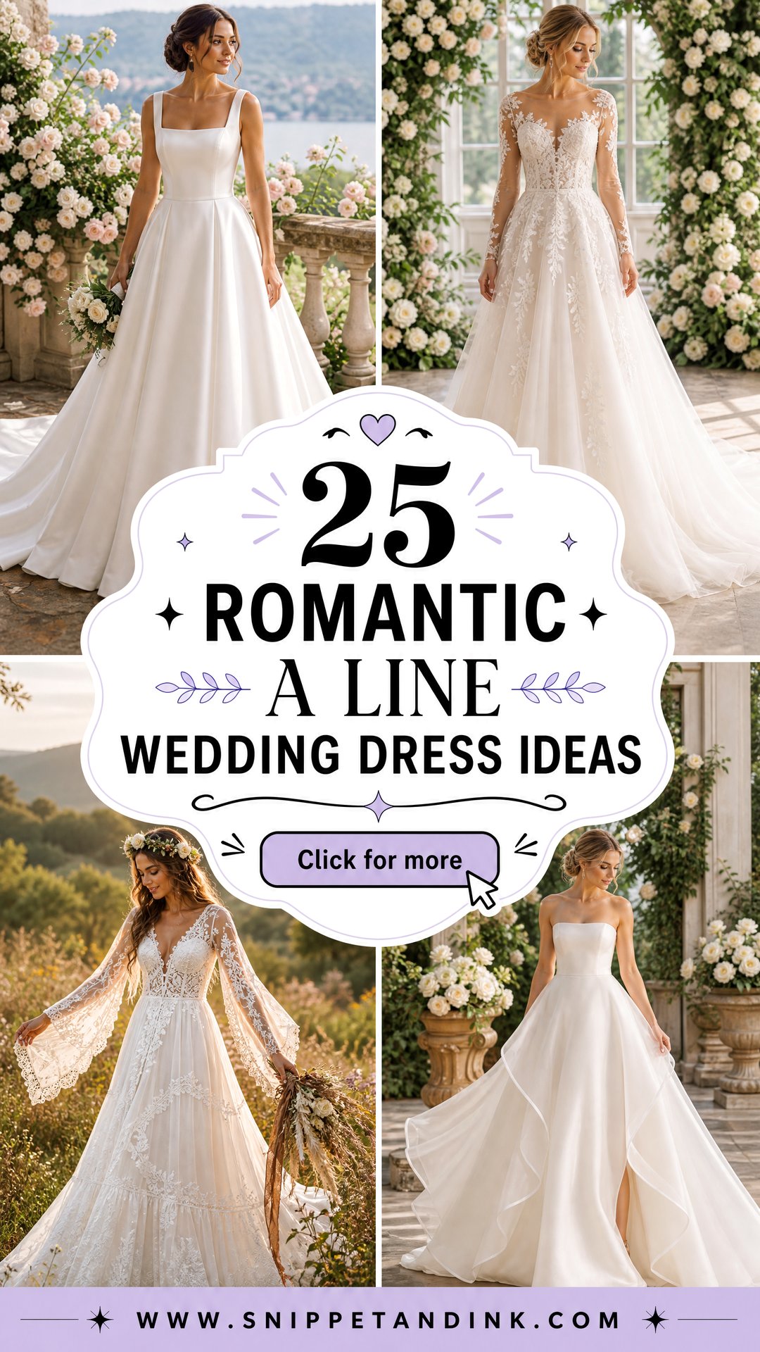 25 Romantic A Line Wedding Dress Ideas Dreamy Bridal Styles - 25 Romantic A Line Wedding Dress Ideas: Dreamy Bridal Styles