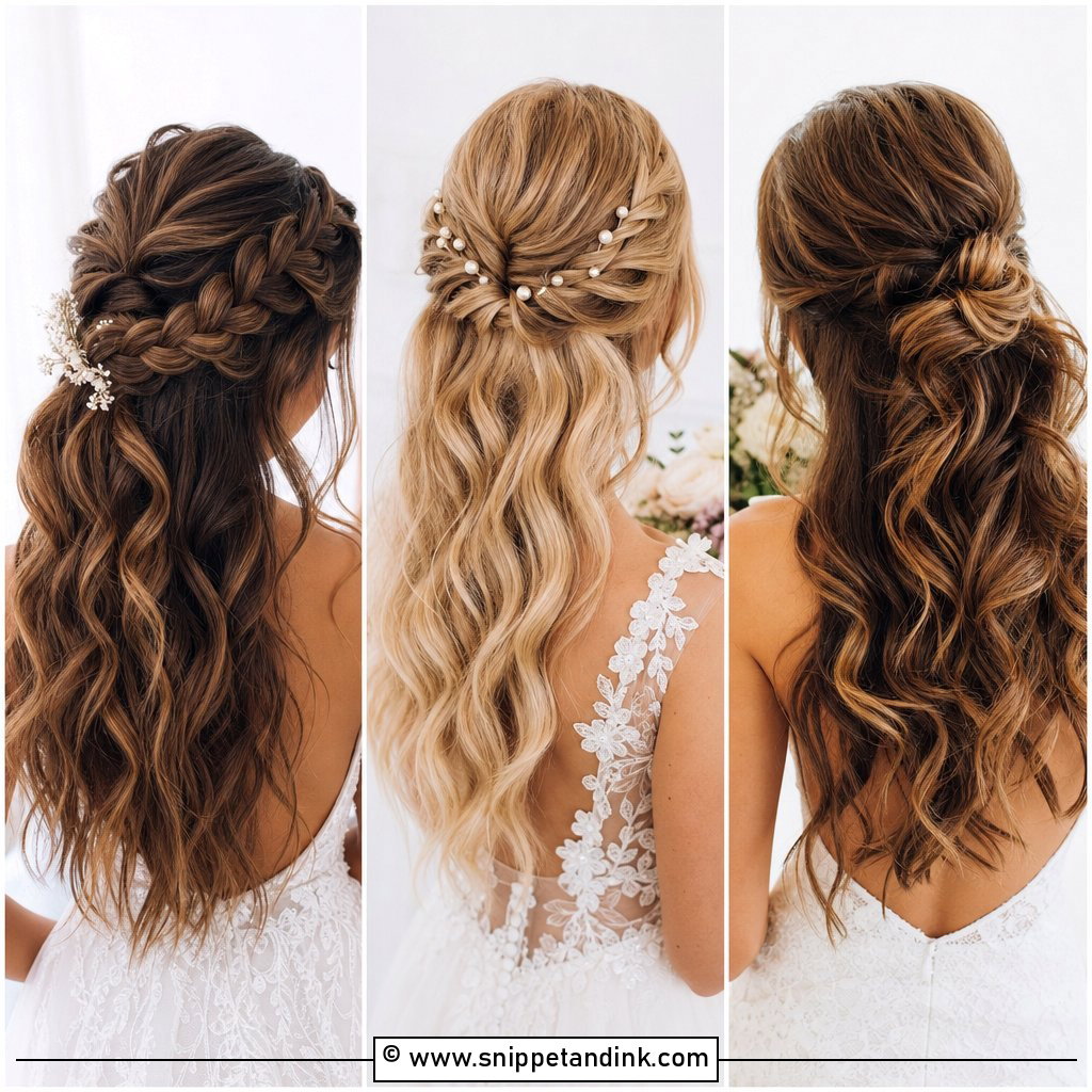 25 Romantic Half-Up Wedding Hair Ideas For Dreamy Brides