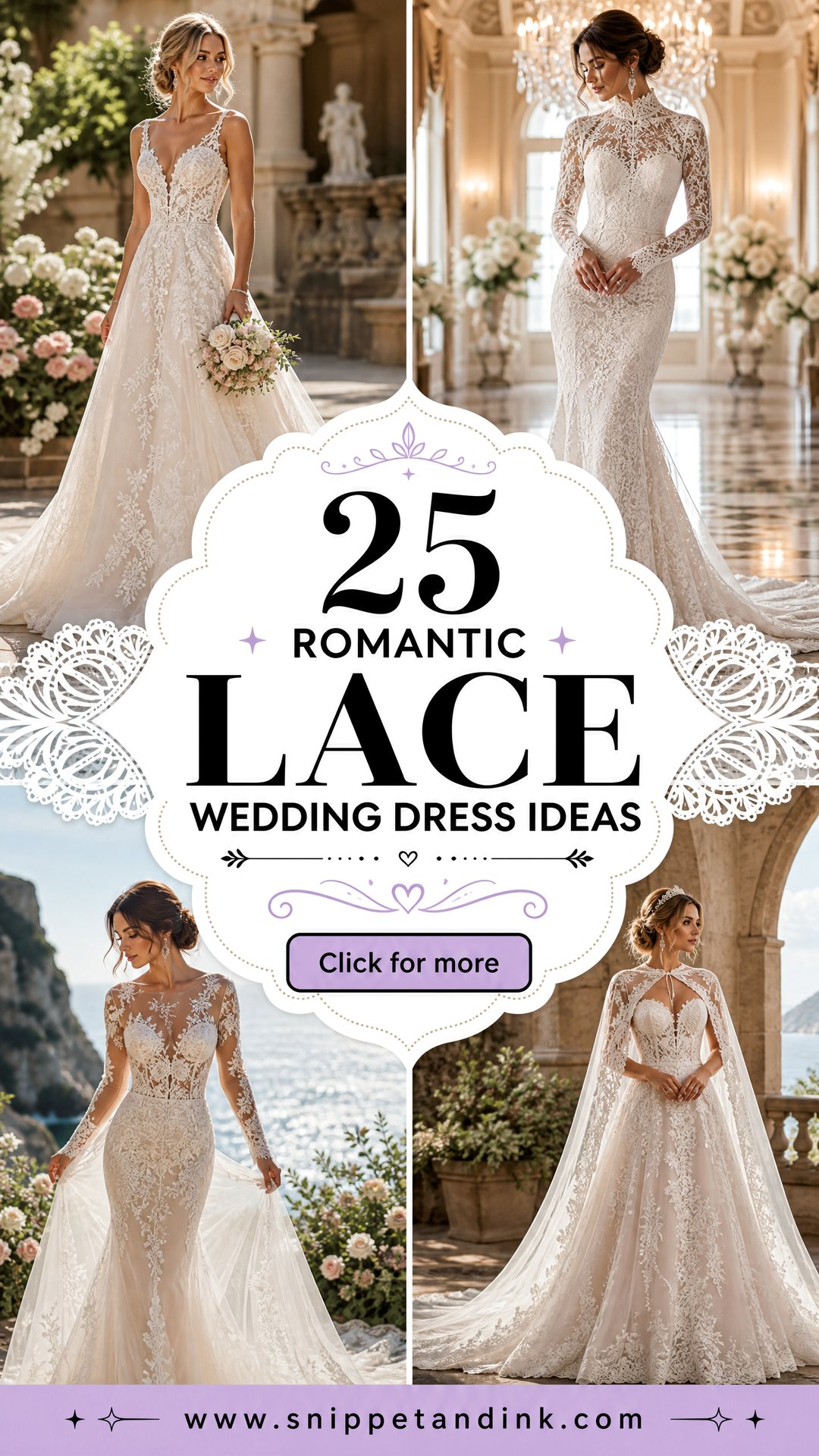 25 Romantic Lace Wedding Dress Ideas Dreamy Styles for Brides - 25 Romantic Lace Wedding Dress Ideas: Dreamy Styles for Brides