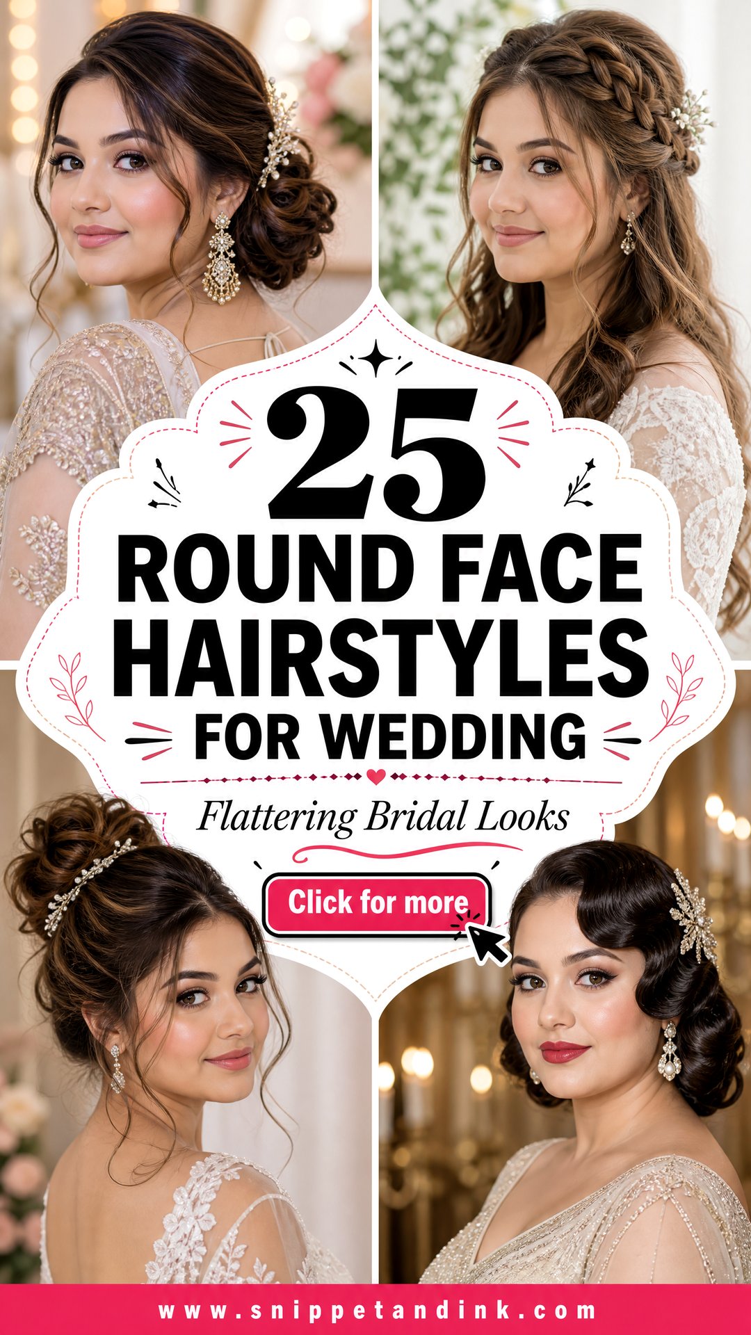 25 Round Face Hairstyles for Wedding Flattering Bridal Looks - 25 Round Face Hairstyles for Wedding: Flattering Bridal Looks