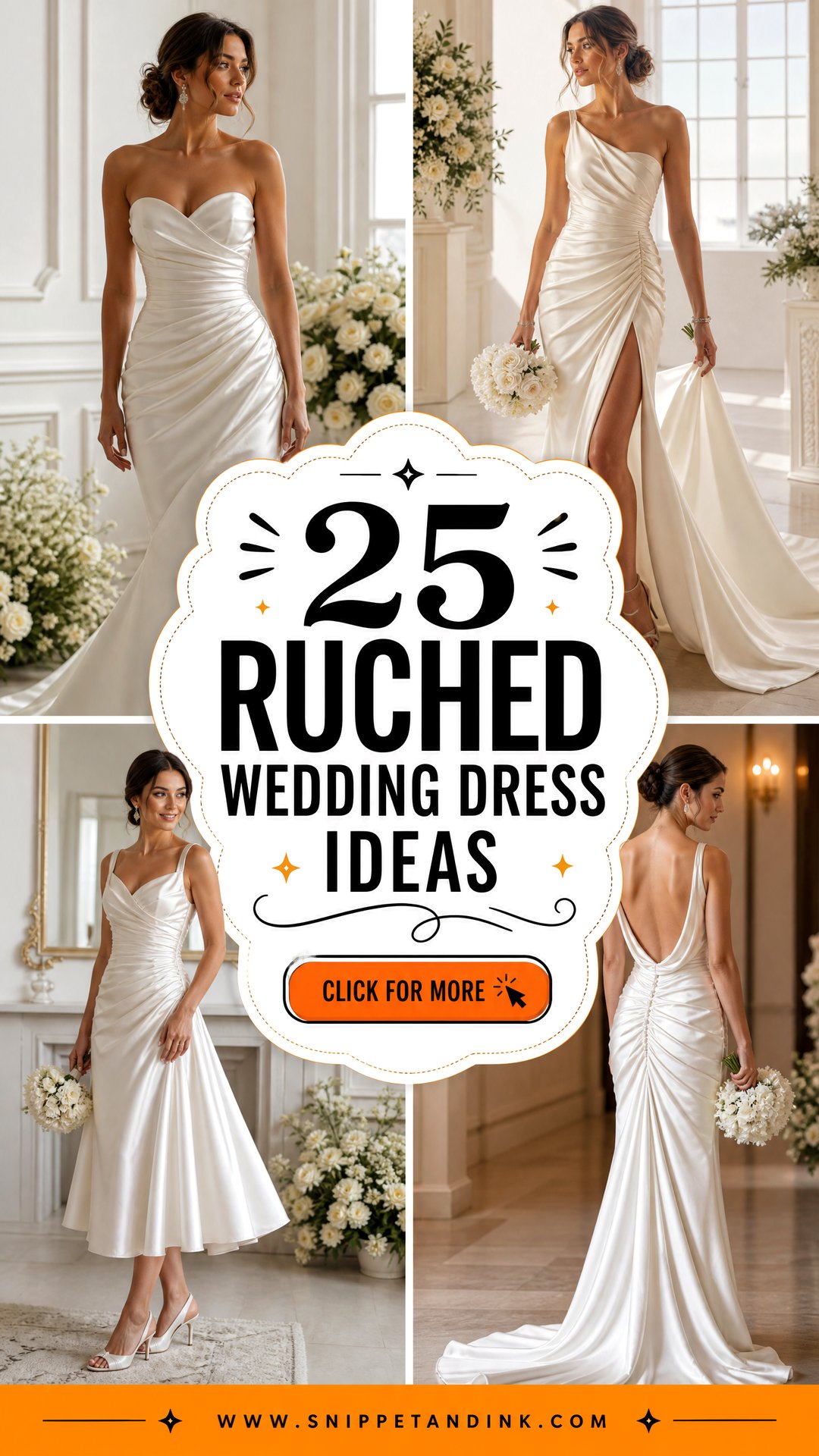 25 Ruched Wedding Dress Ideas Flattering Styles for Every Bride - 25 Ruched Wedding Dress Ideas: Flattering Styles for Every Bride