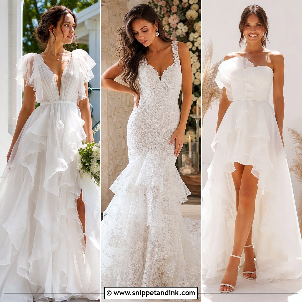 25 Ruffle Wedding Dress Ideas