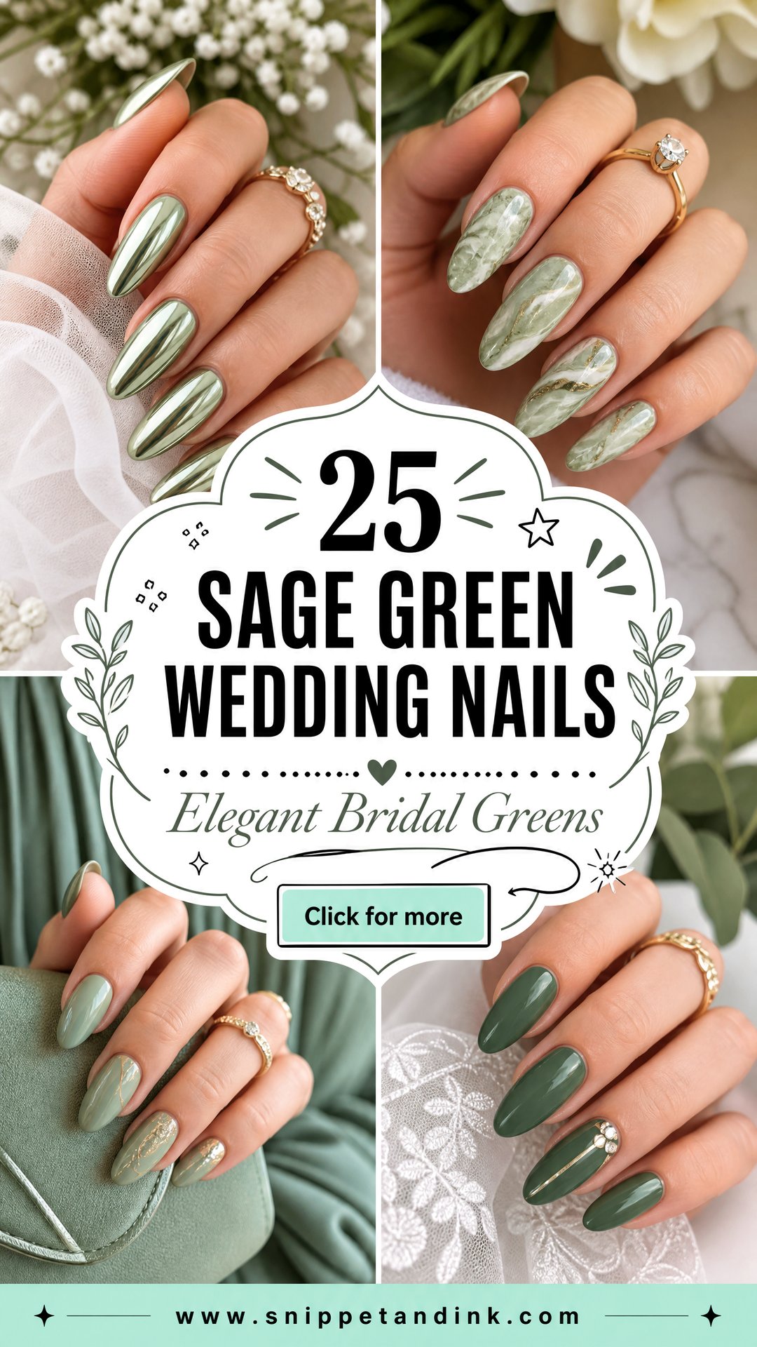 25 Sage Green Wedding Nails For Elegant Brides In 2026 - 25 Sage Green Wedding Nails For Elegant Brides In 2026