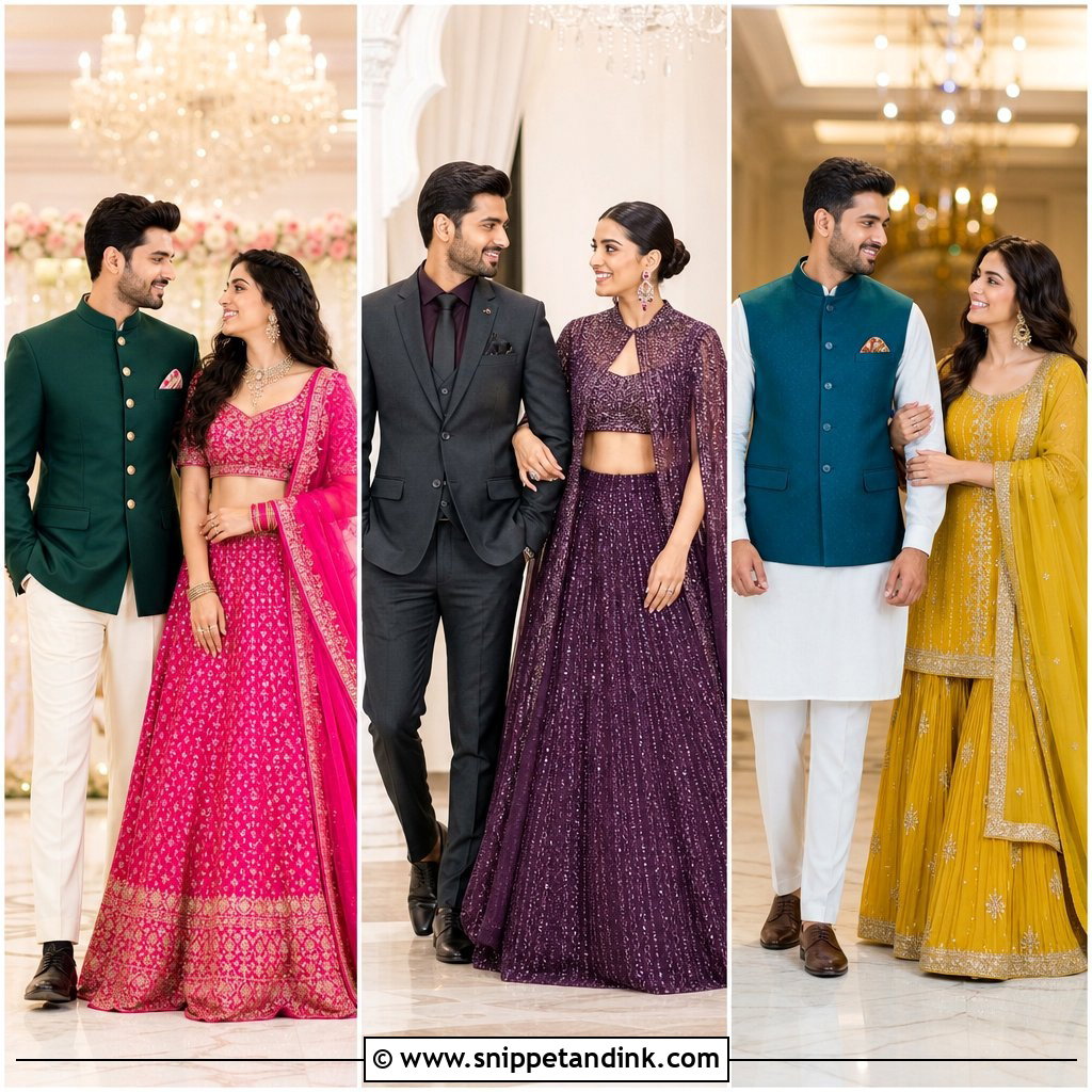 25 Sangeet Couple Outfits Festive Looks for Stylish Couples
