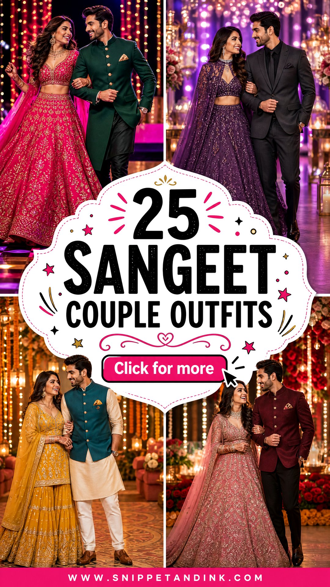25 Sangeet Couple Outfits Festive Looks for Stylish Couples - 25 Sangeet Couple Outfits: Festive Looks for Stylish Couples