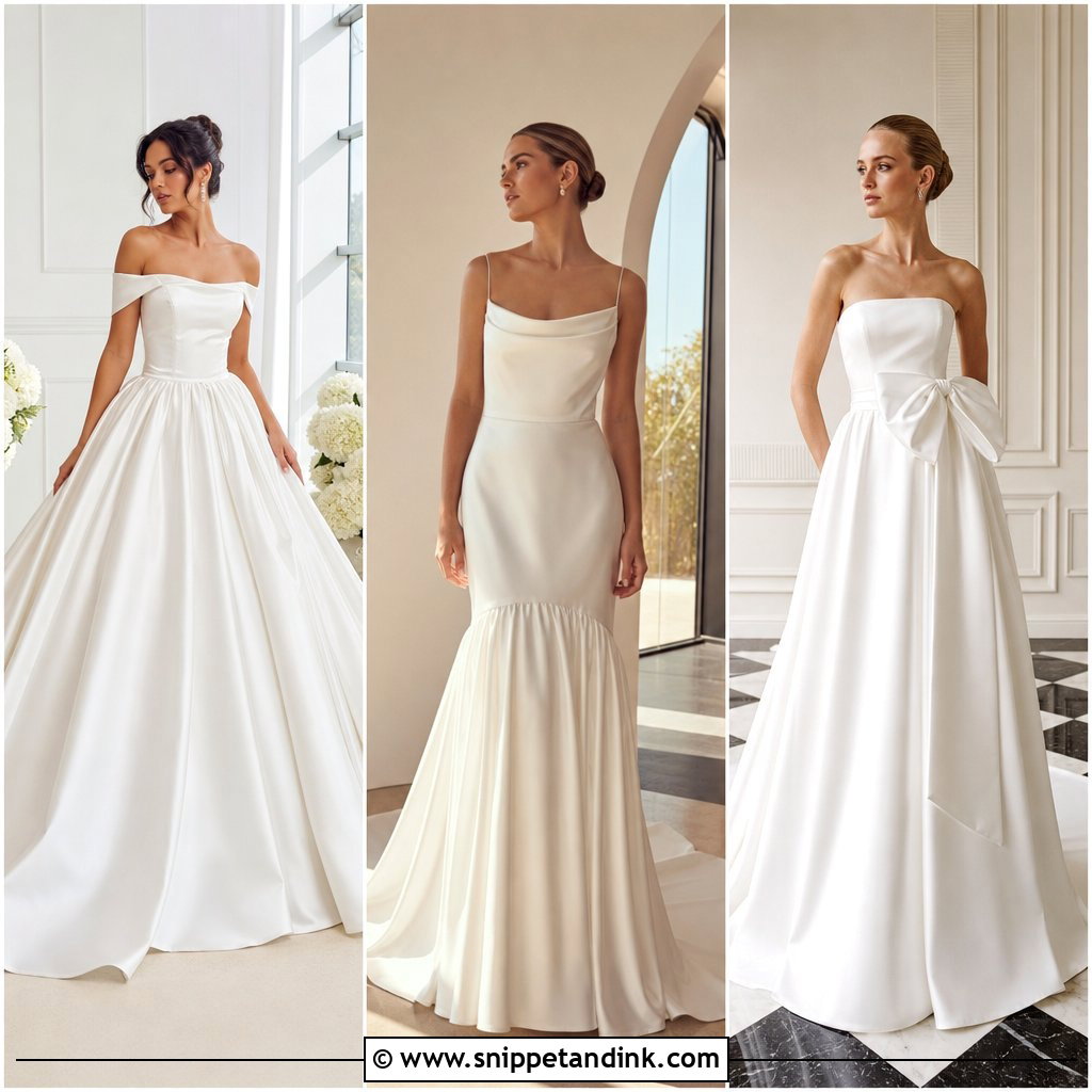 25 Satin Bridal Gowns for an Effortlessly Elegant Look