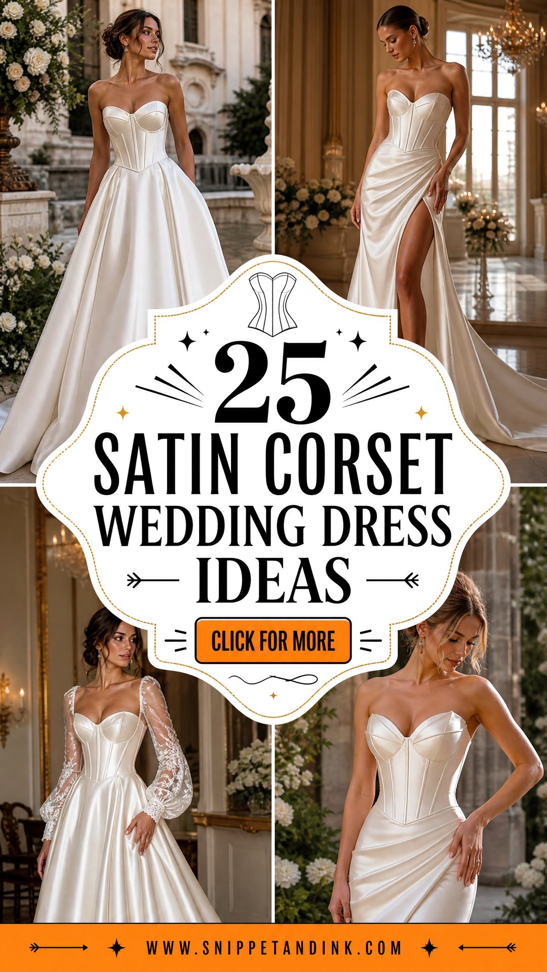 25 Satin Corset Wedding Dress Ideas for Sculpted Elegance - 25 Satin Corset Wedding Dress Ideas for Sculpted Elegance