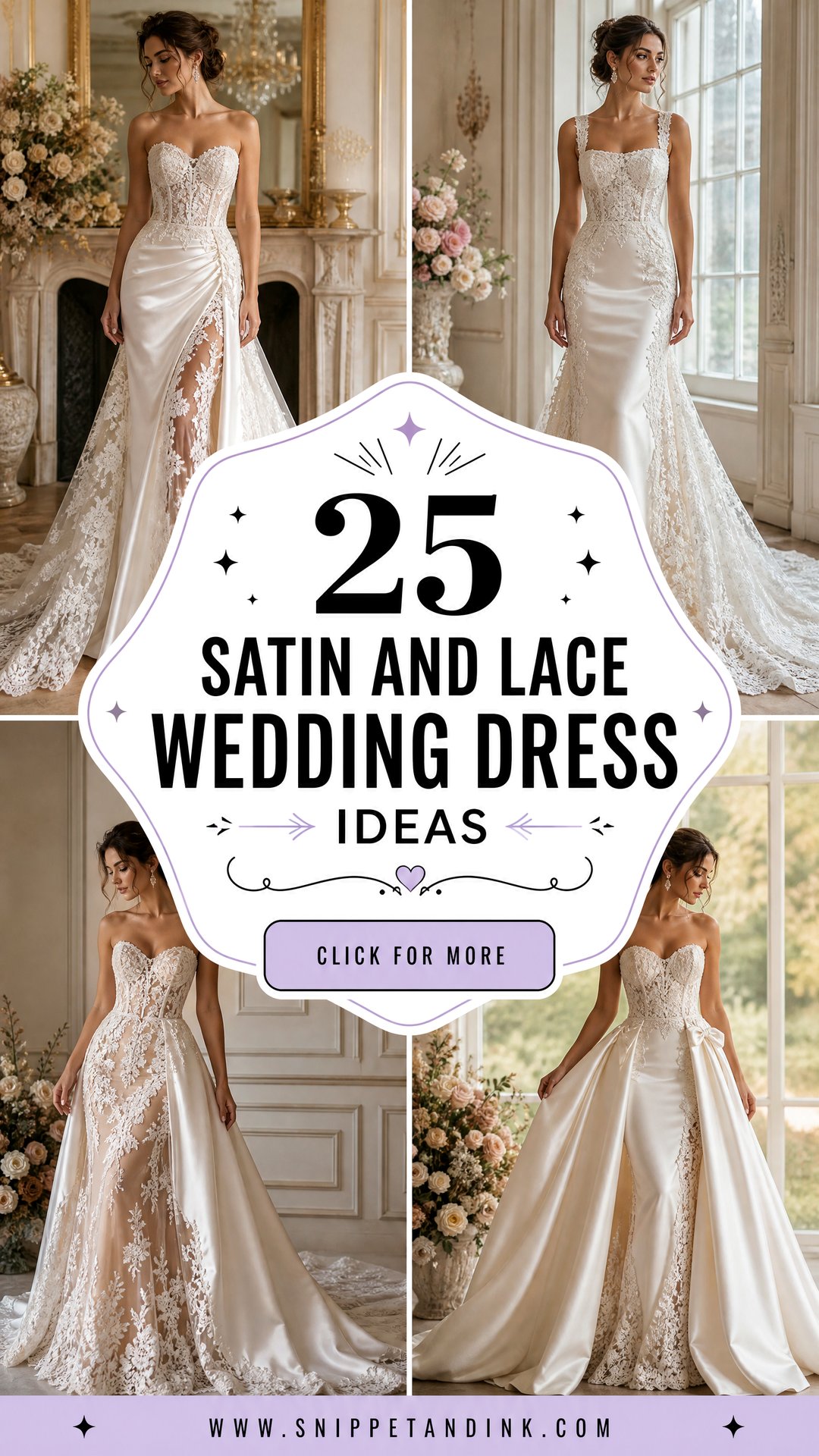 25 Satin and Lace Wedding Dress Ideas Brides Will Adore - 25 Satin and Lace Wedding Dress Ideas Brides Will Adore