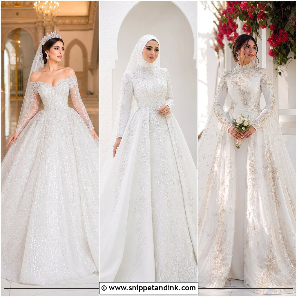 25 Saudi Wedding Dress Ideas for a Truly Regal Bridal Look