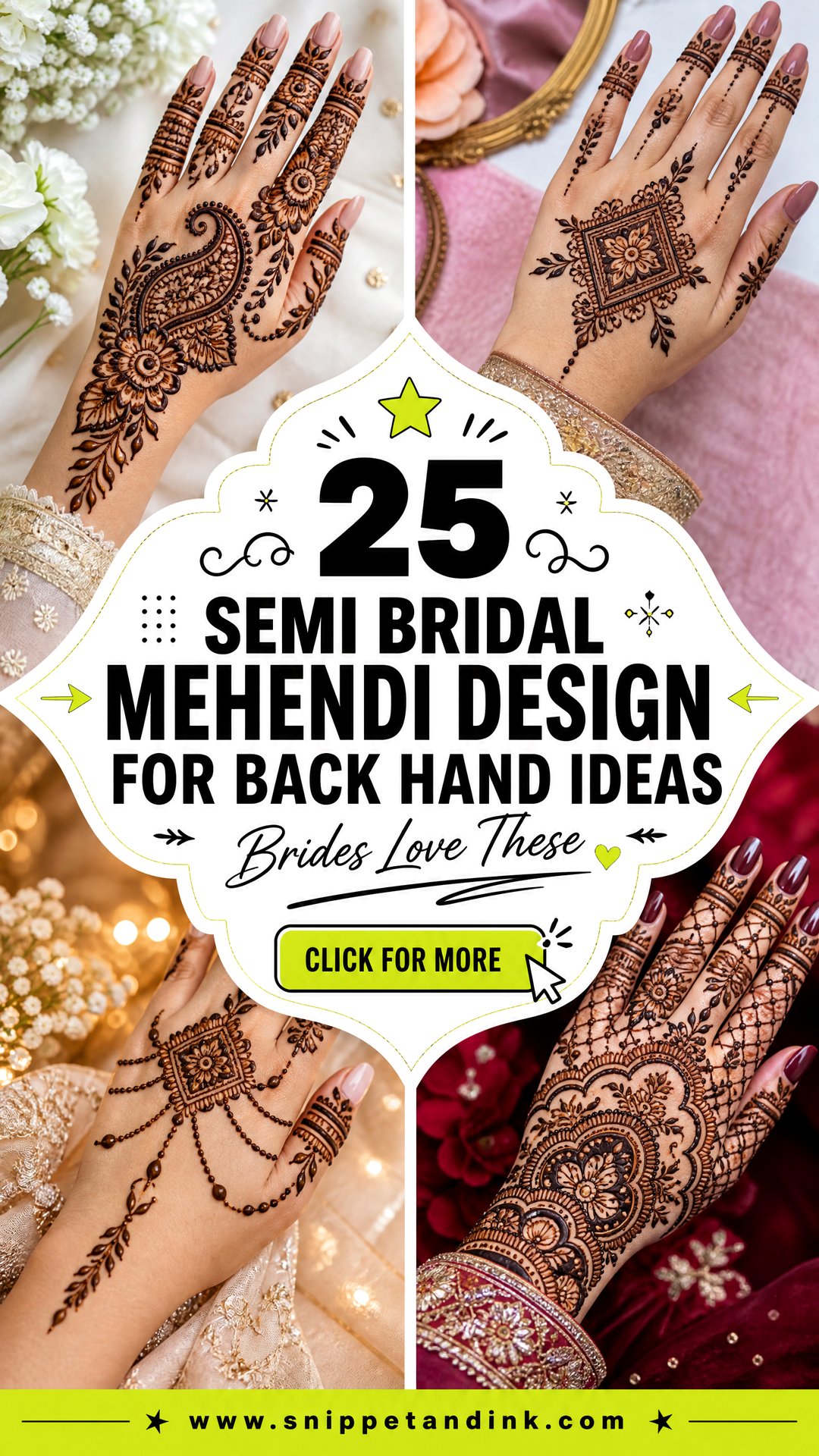25 Semi Bridal Mehendi Design for Back Hand Ideas Brides Love - 25 Semi Bridal Mehendi Design for Back Hand Ideas Brides Love