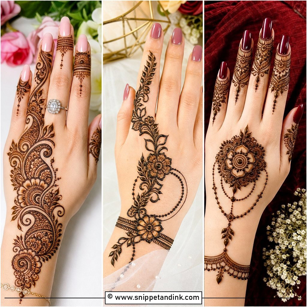 25 Semi Bridal Mehendi Design for Back Hand Ideas Brides Love