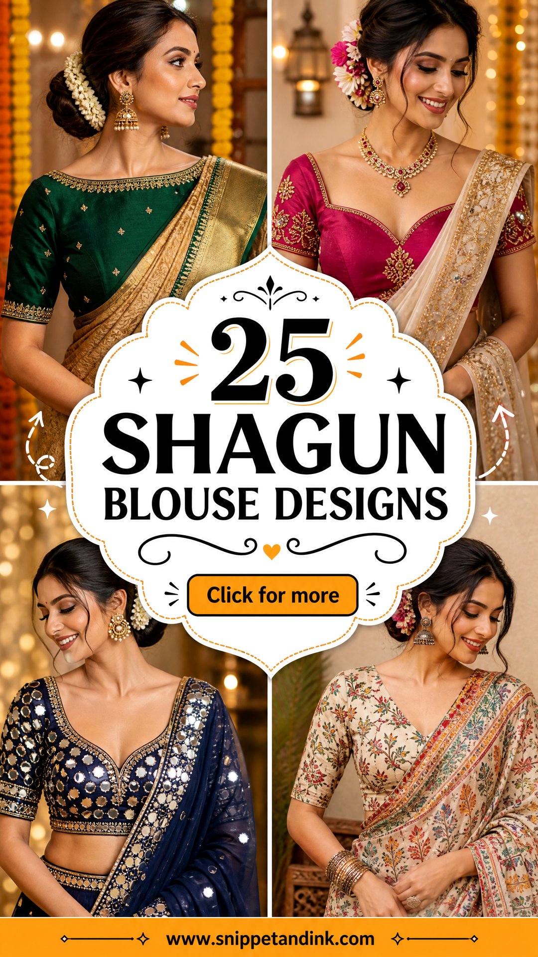 25 Shagun Blouse Designs for a Striking Traditional Look - 25 Shagun Blouse Designs for a Striking Traditional Look