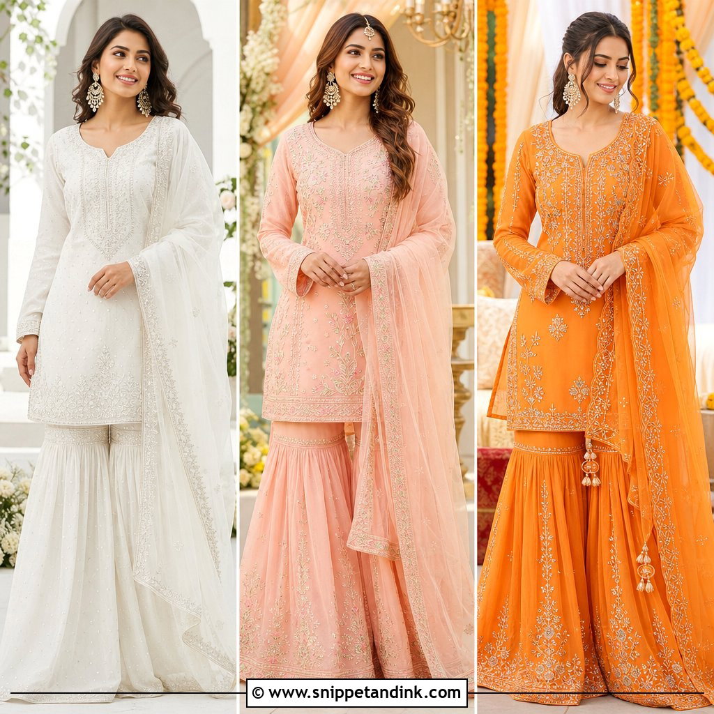25 Sharara Set Indian Weddings Ideas