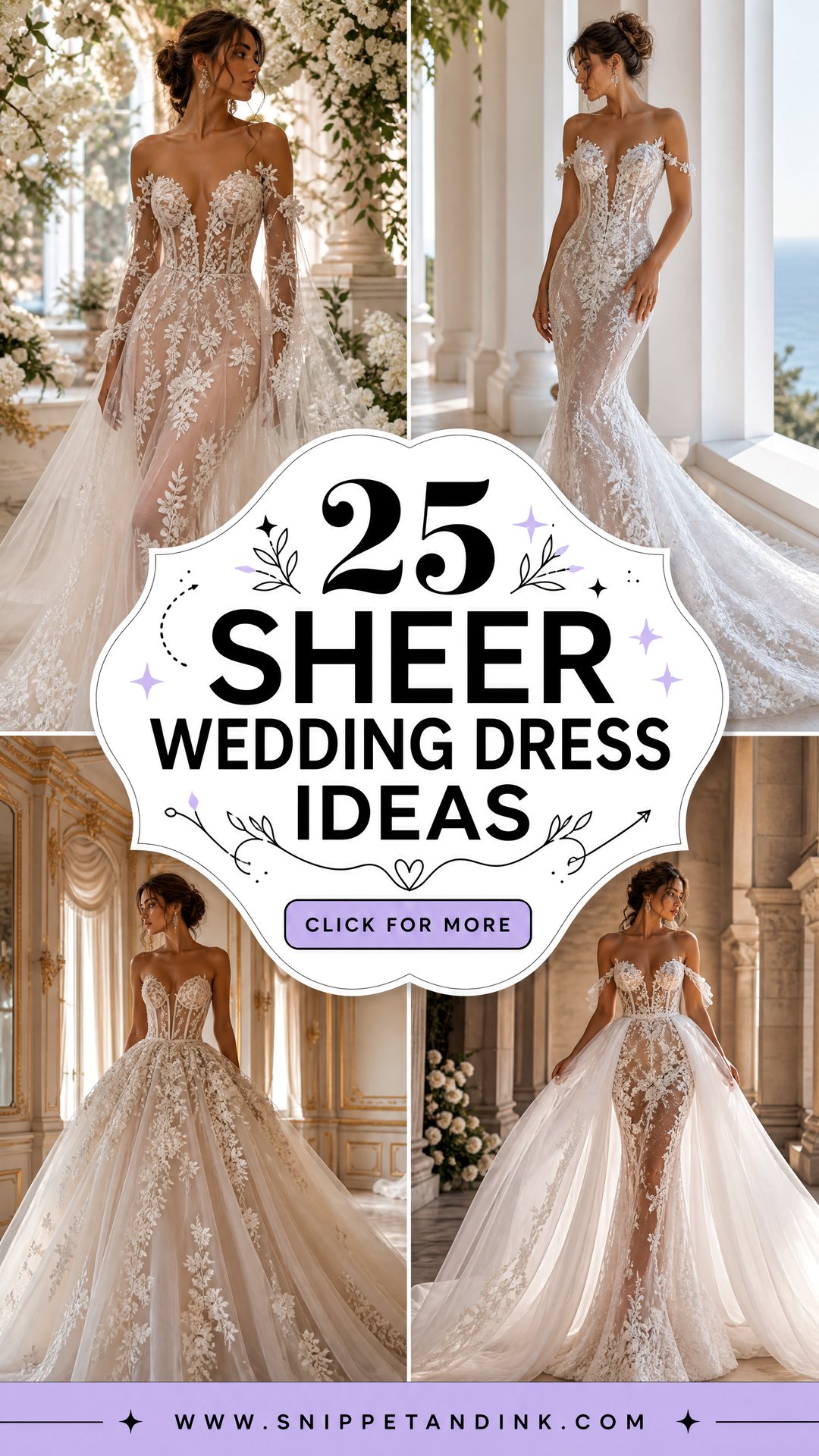 25 Sheer Wedding Dress Ideas for Bold Romantic Brides - 25 Sheer Wedding Dress Ideas for Bold, Romantic Brides