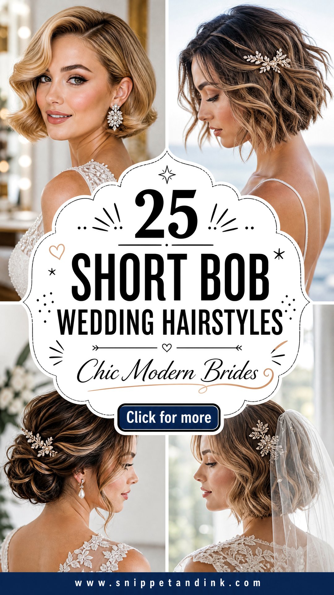 25 Short Bob Wedding Hairstyles For Chic Modern Brides In 2026 - 25 Short Bob Wedding Hairstyles For Chic Modern Brides In 2026