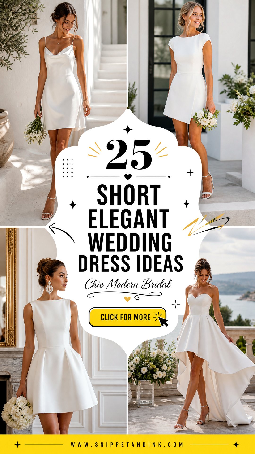 25 Short Elegant Wedding Dress Ideas Chic Modern Bridal Looks - 25 Short Elegant Wedding Dress Ideas: Chic Modern Bridal Looks