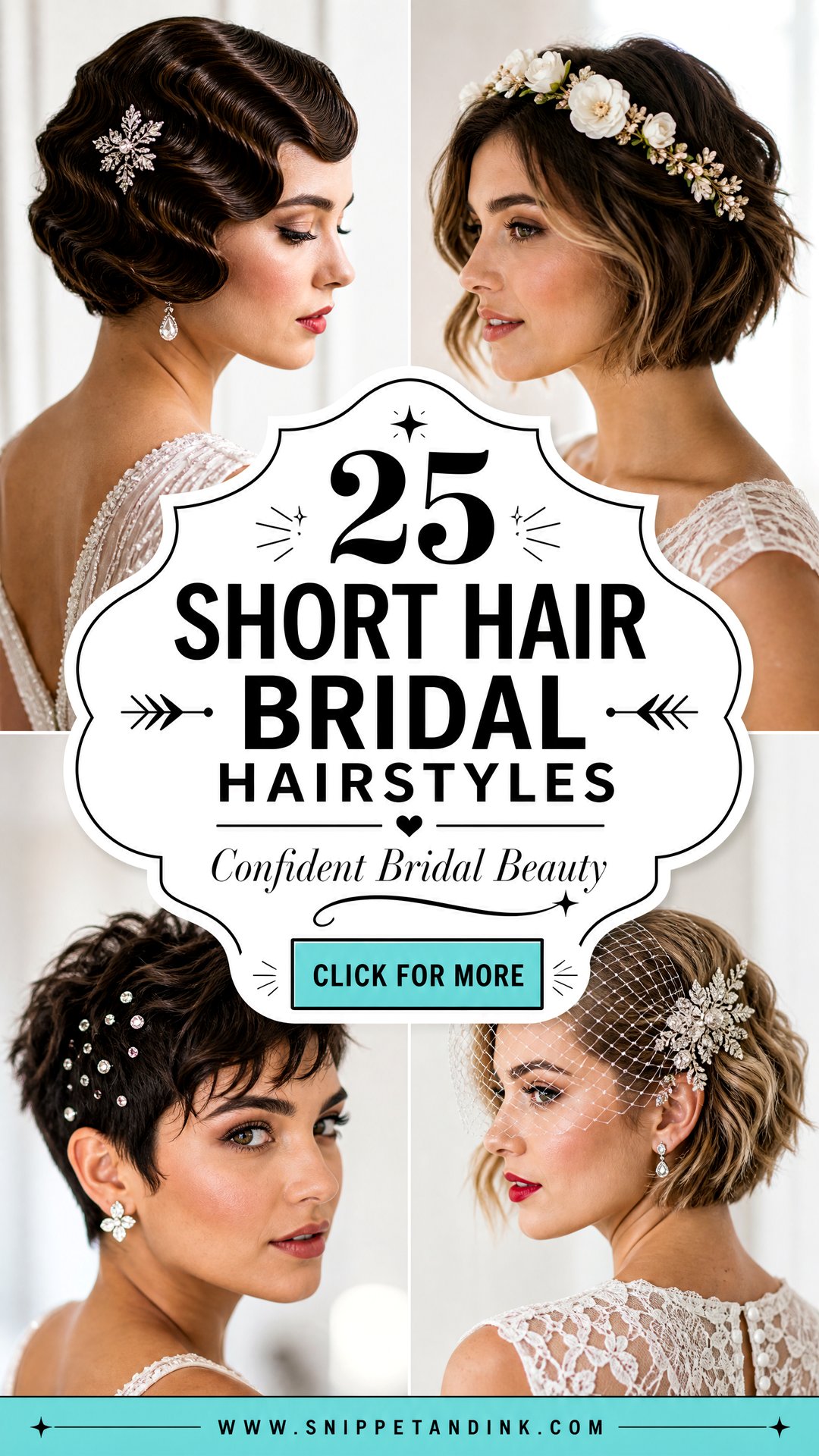 25 Short Hair Bridal Hairstyles for Confident Brides - 25 Short Hair Bridal Hairstyles for Confident Brides