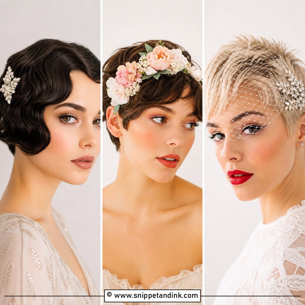 25 Short Hair Bridal Hairstyles for Confident Brides