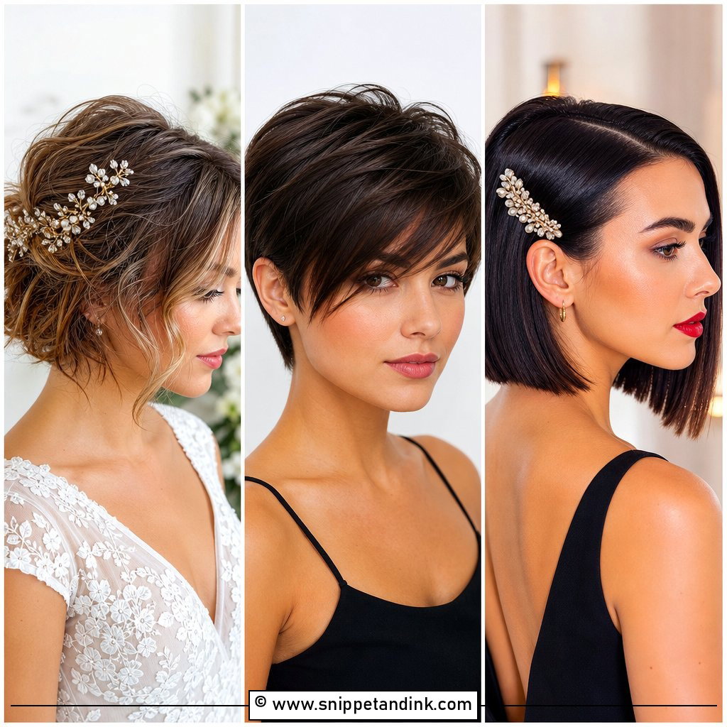 25 Short Hair Bride Hairstyles for a Beautiful Big Day