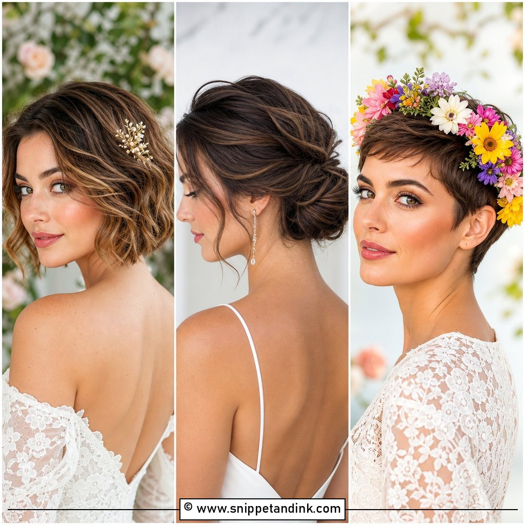 25 Short Hair Styles for Wedding That Look Stunning