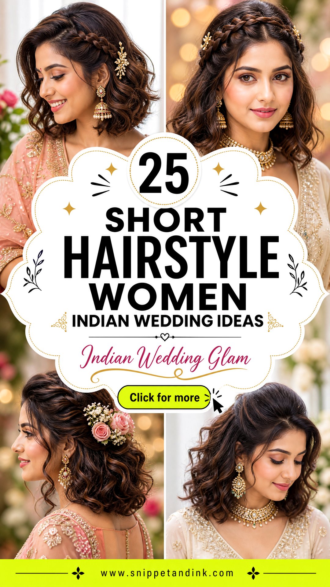 25 Short Hairstyle Women Indian Wedding Ideas to Try - 25 Short Hairstyle Women Indian Wedding Ideas to Try