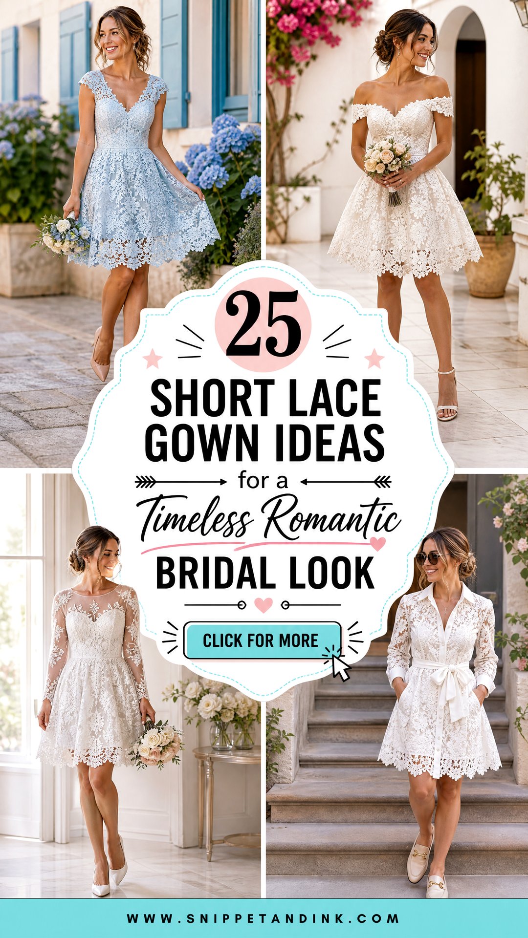 25 Short Lace Gown Ideas for a Timeless Romantic Bridal Look - 25 Short Lace Gown Ideas for a Timeless Romantic Bridal Look