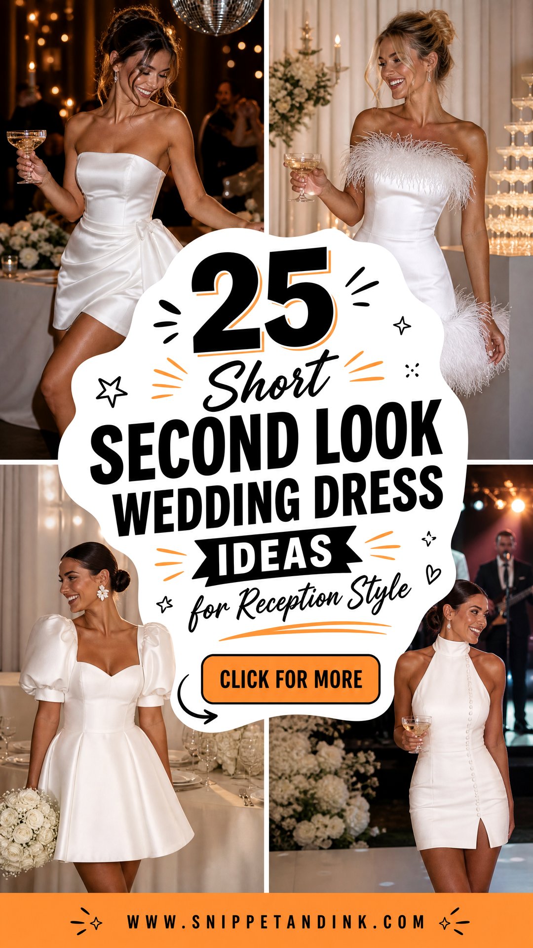 25 Short Second Look Wedding Dress Ideas for Reception Style - 25 Short Second Look Wedding Dress Ideas for Reception Style
