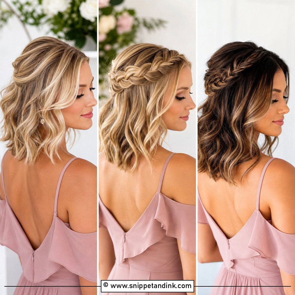 25 Shoulder Length Bridesmaid Hair Ideas for Elegant Parties