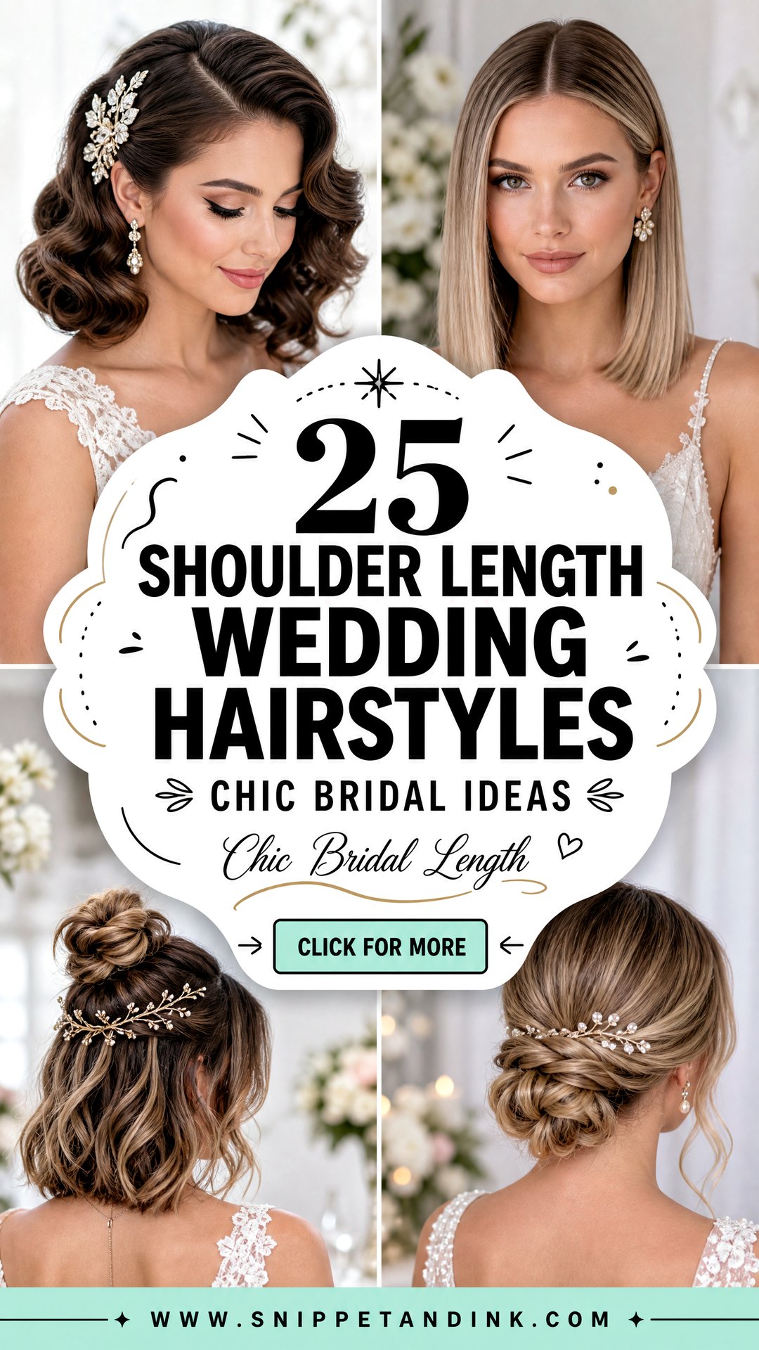 25 Shoulder Length Wedding Hairstyles Chic Bridal Ideas - 25 Shoulder Length Wedding Hairstyles: Chic Bridal Ideas
