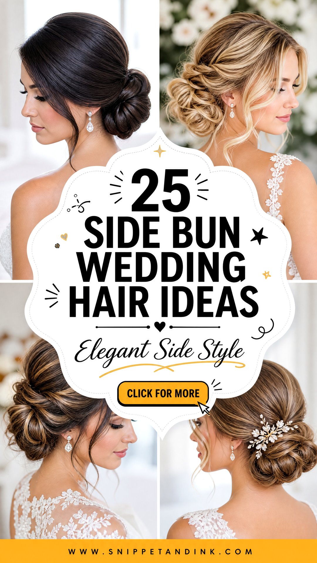 25 Side Bun Wedding Hair Ideas Elegant Styles for Brides - 25 Side Bun Wedding Hair Ideas: Elegant Styles for Brides