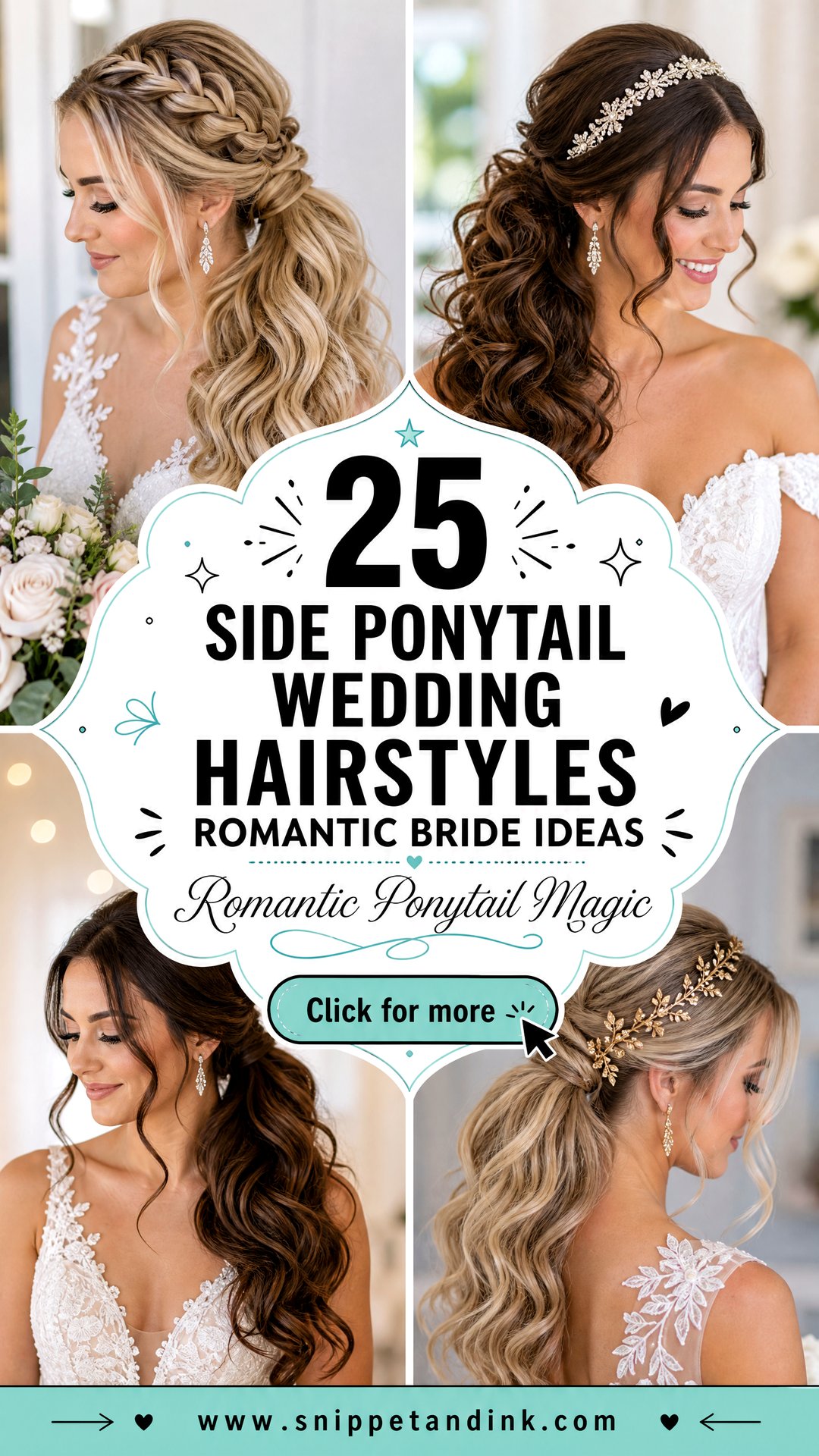 25 Side Ponytail Wedding Hairstyles Romantic Bride Ideas - 25 Side Ponytail Wedding Hairstyles: Romantic Bride Ideas