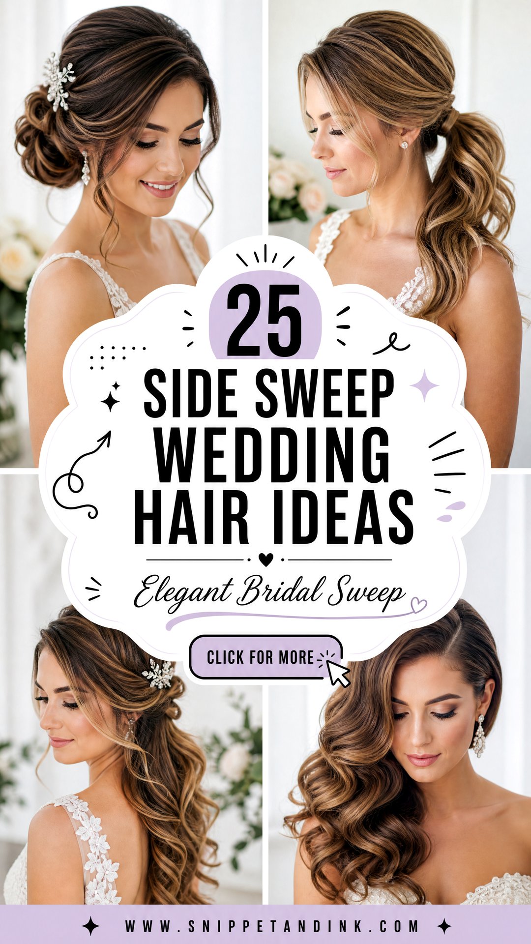 25 Side Sweep Wedding Hair Ideas Elegant Bridal Styles - 25 Side Sweep Wedding Hair Ideas: Elegant Bridal Styles