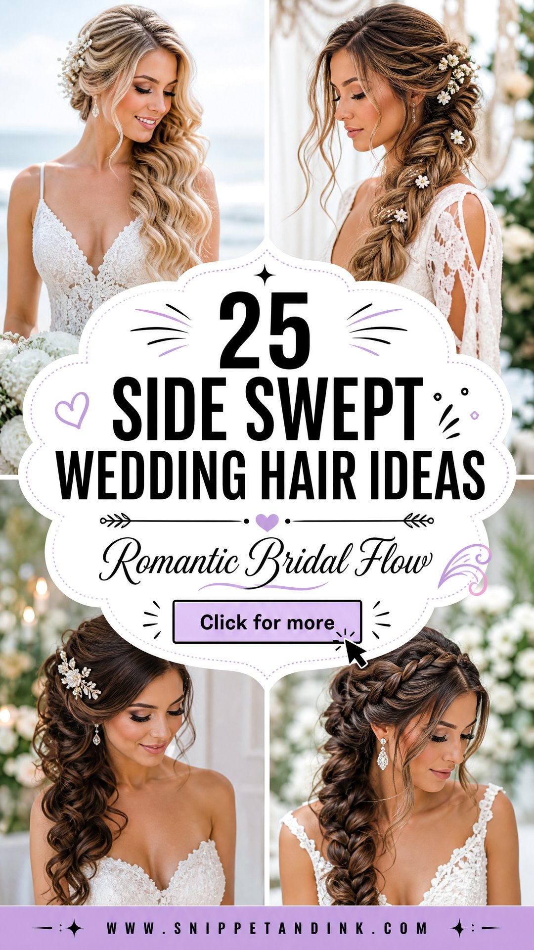 25 Side Swept Wedding Hair Ideas Romantic Bridal Looks - 25 Side Swept Wedding Hair Ideas: Romantic Bridal Looks