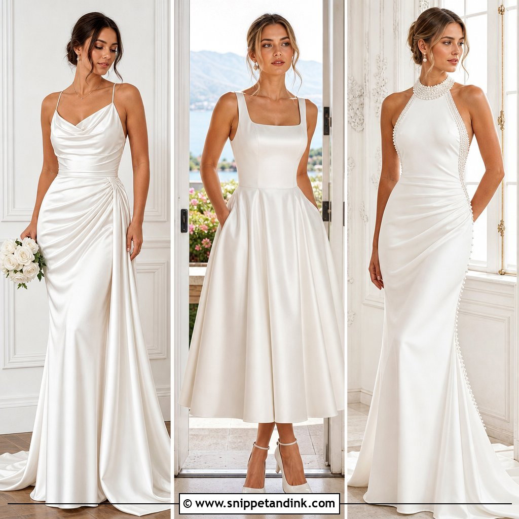 25 Silk Wedding Gown Ideas