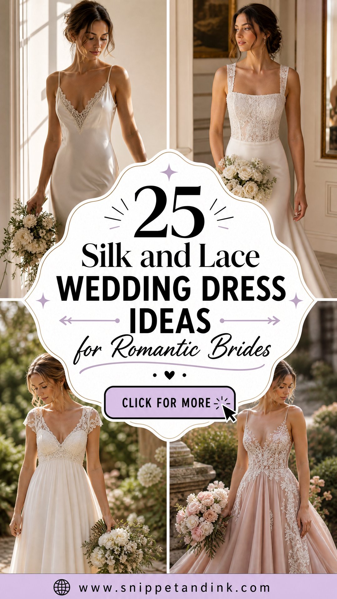 25 Silk and Lace Wedding Dress Ideas for Romantic Brides - 25 Silk and Lace Wedding Dress Ideas for Romantic Brides