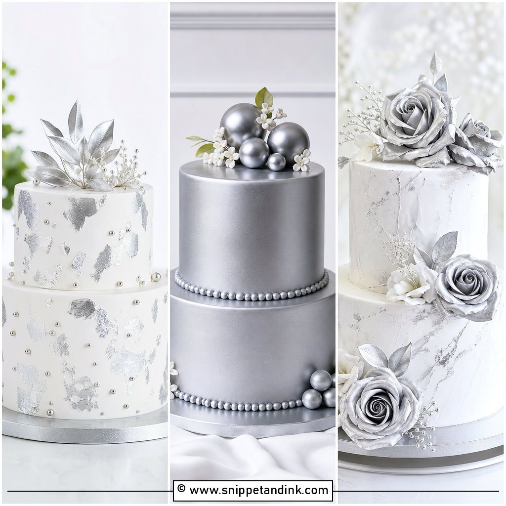 25 Silver Wedding Anniversary Cake Ideas for a Luxe Celebration