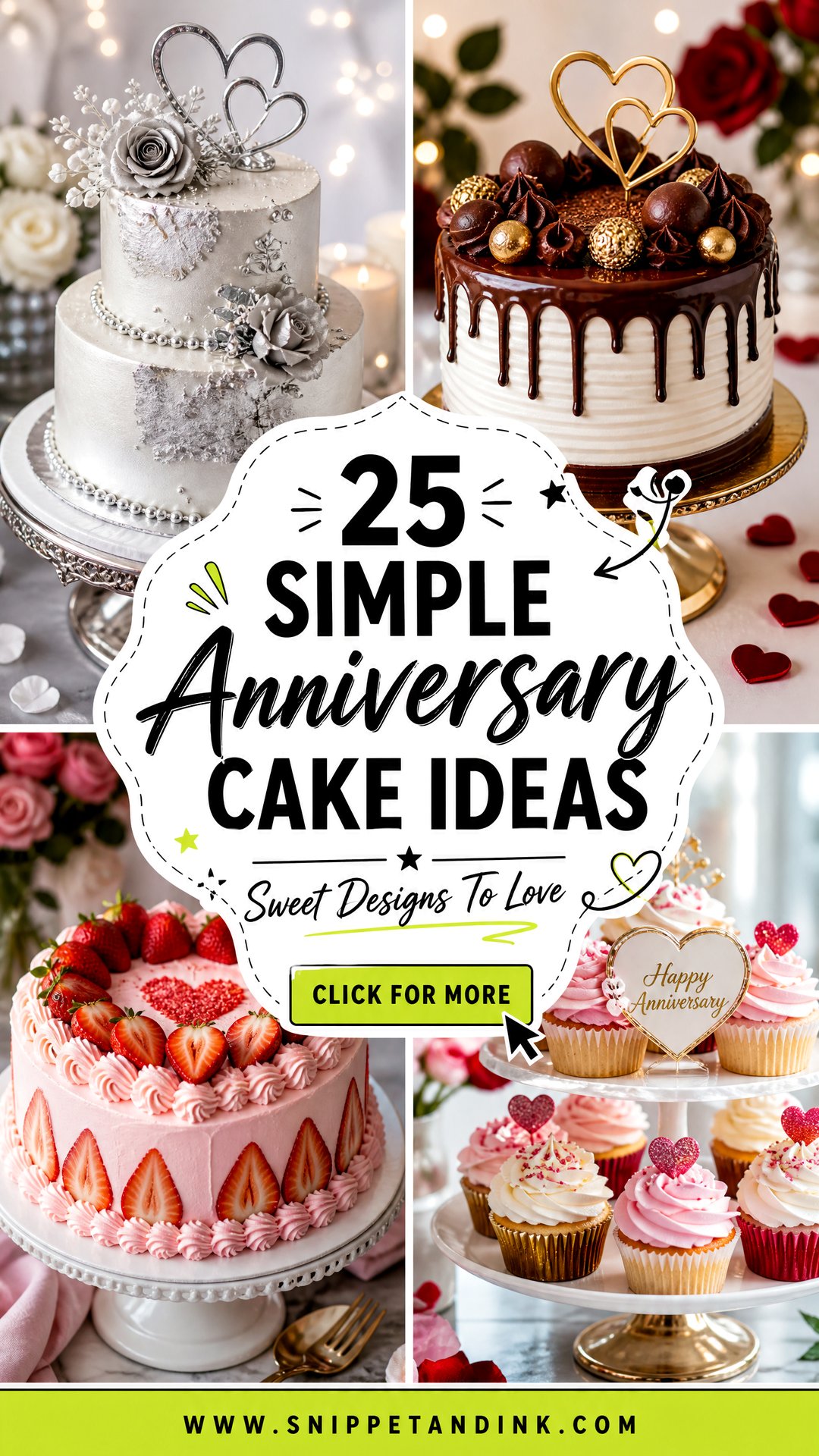 25 Simple Anniversary Cake Ideas Sweet Designs to Love - 25 Simple Anniversary Cake Ideas: Sweet Designs to Love