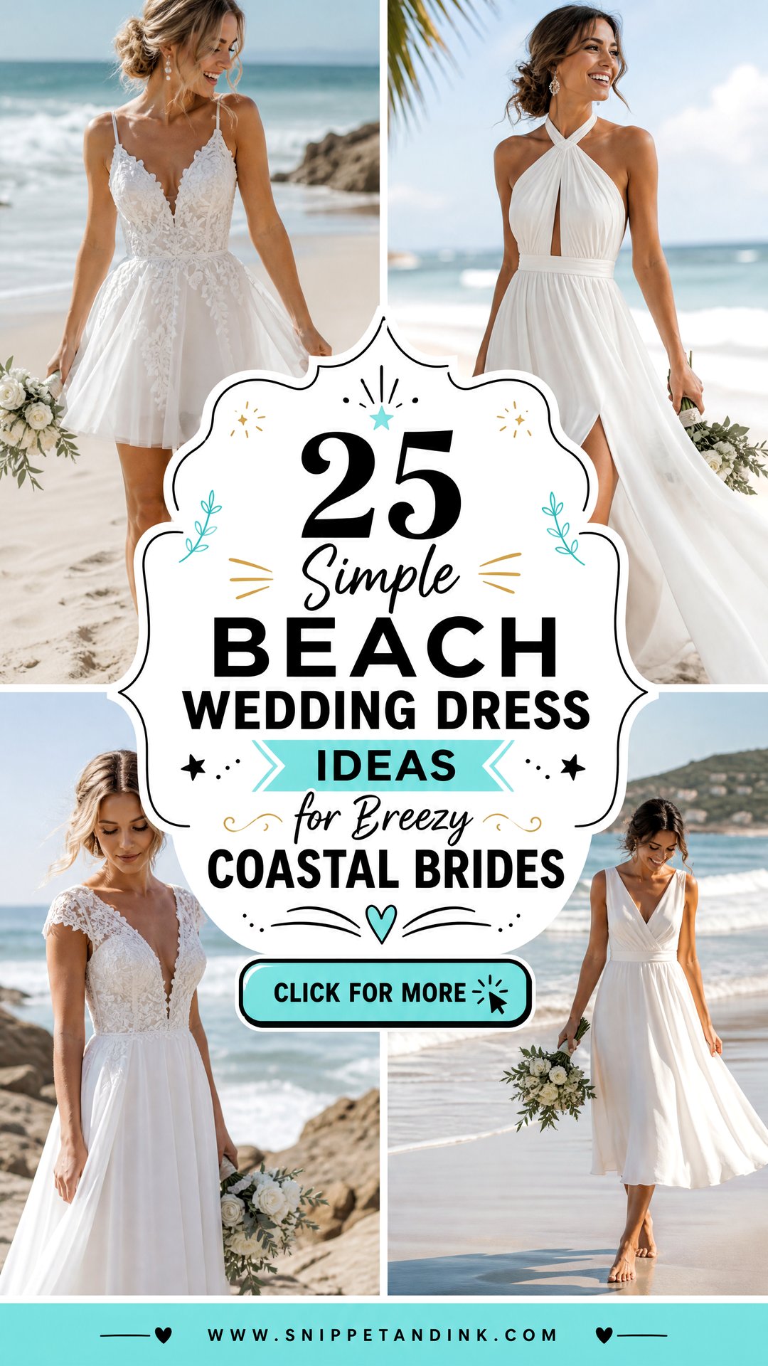 25 Simple Beach Wedding Dress Ideas for Breezy Coastal Brides - 25 Simple Beach Wedding Dress Ideas for Breezy Coastal Brides