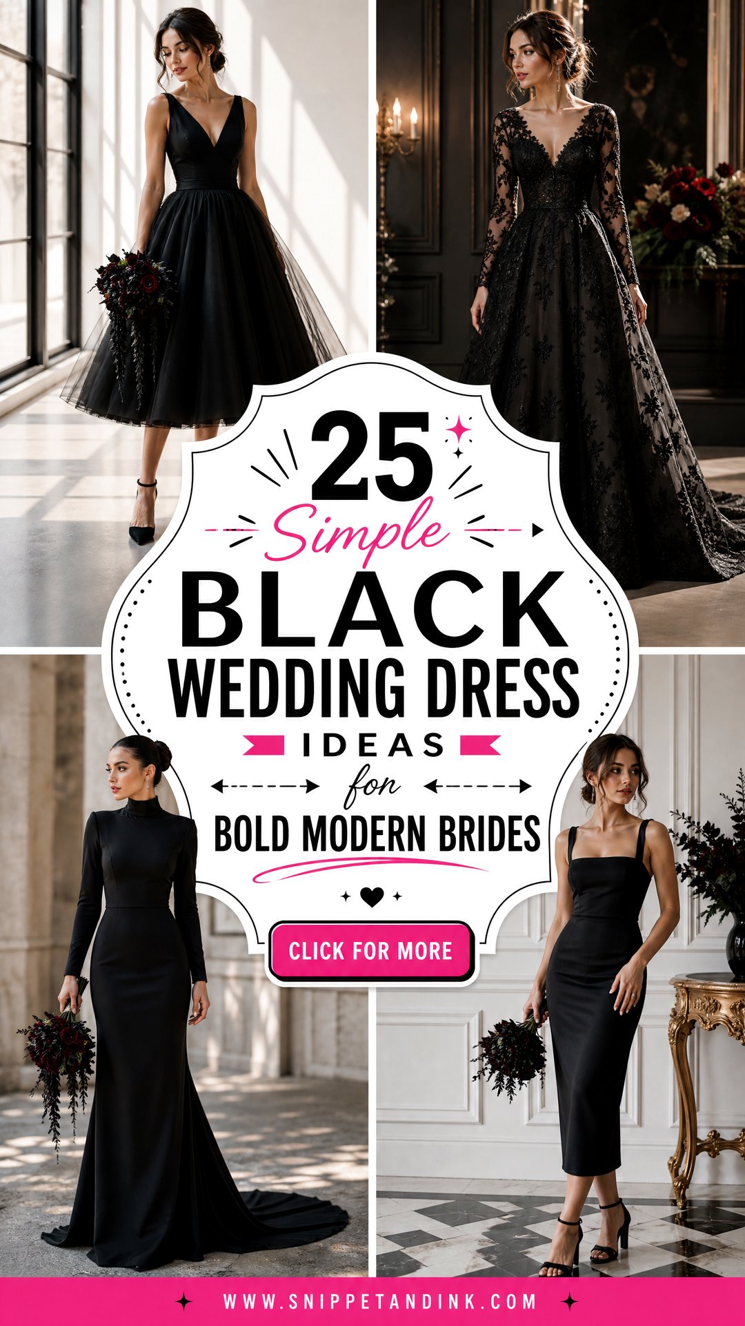 25 Simple Black Wedding Dress Ideas for Bold Modern Brides - 25 Simple Black Wedding Dress Ideas for Bold Modern Brides