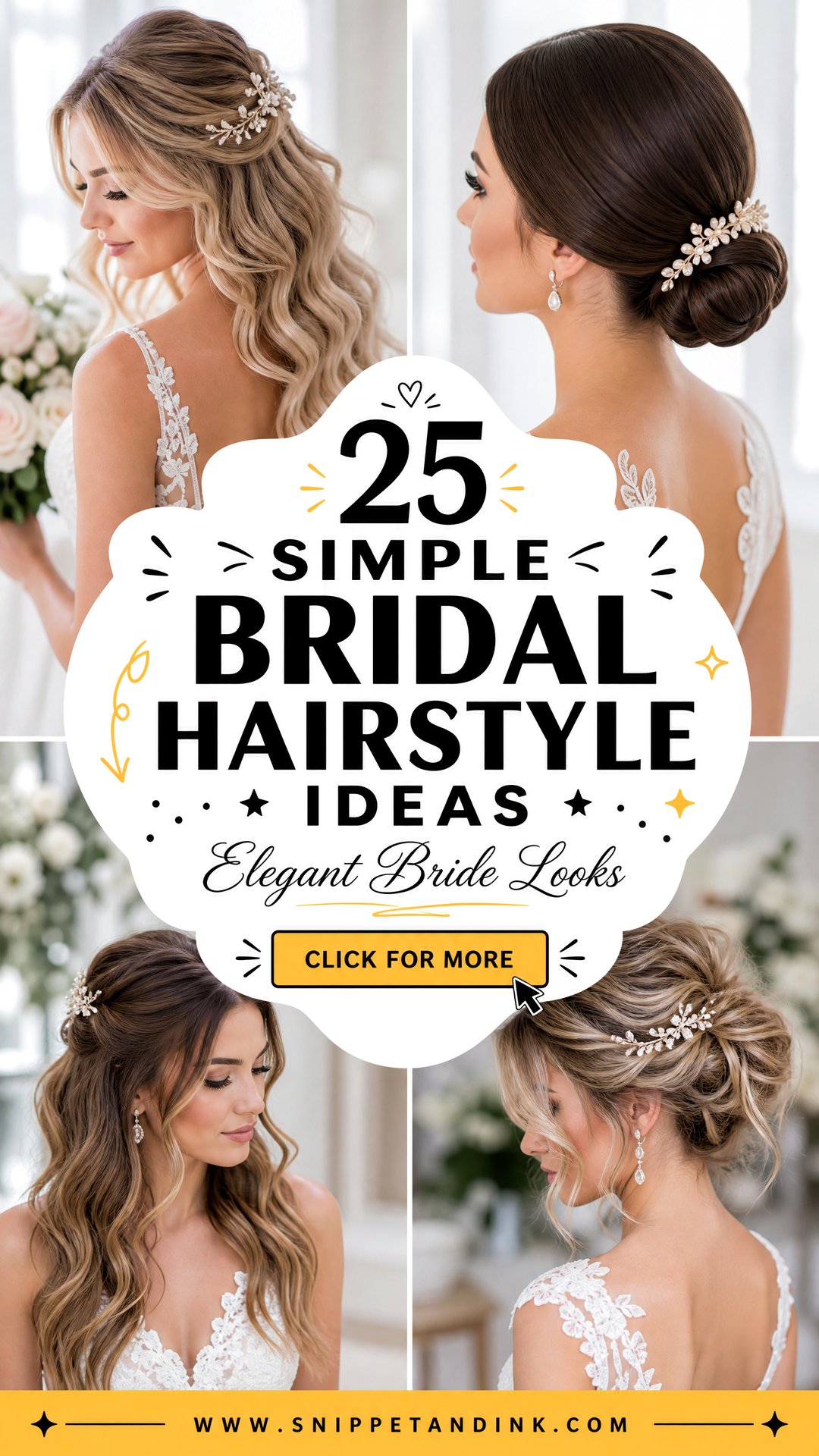25 Simple Bridal Hairstyle Ideas Elegant Looks for Brides - 25 Simple Bridal Hairstyle Ideas: Elegant Looks for Brides