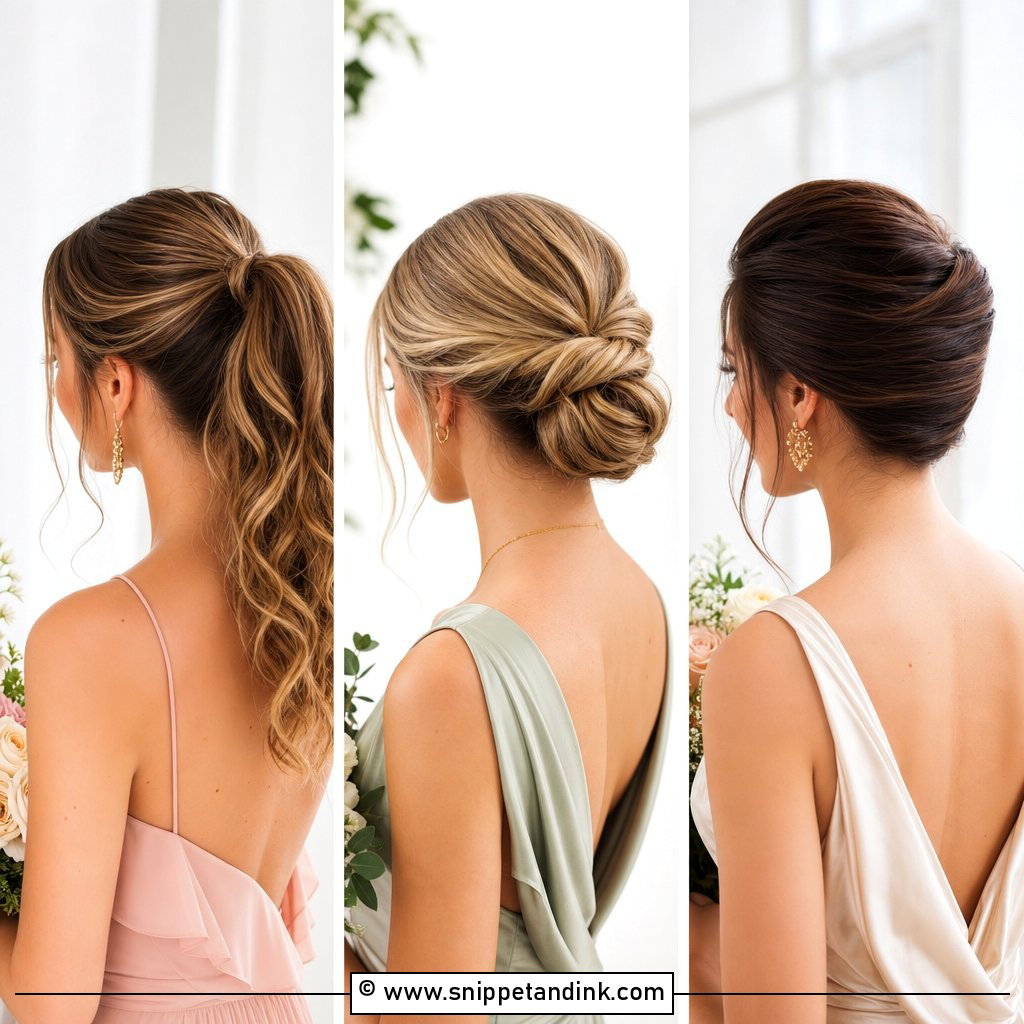 25 Simple Bridesmaid Hairstyles Elegant Wedding Looks