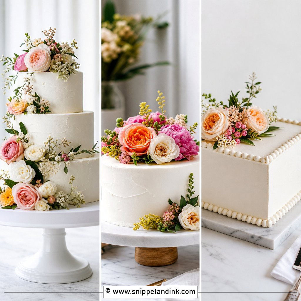 25 Simple But Elegant Wedding Cakes for Timeless Receptions