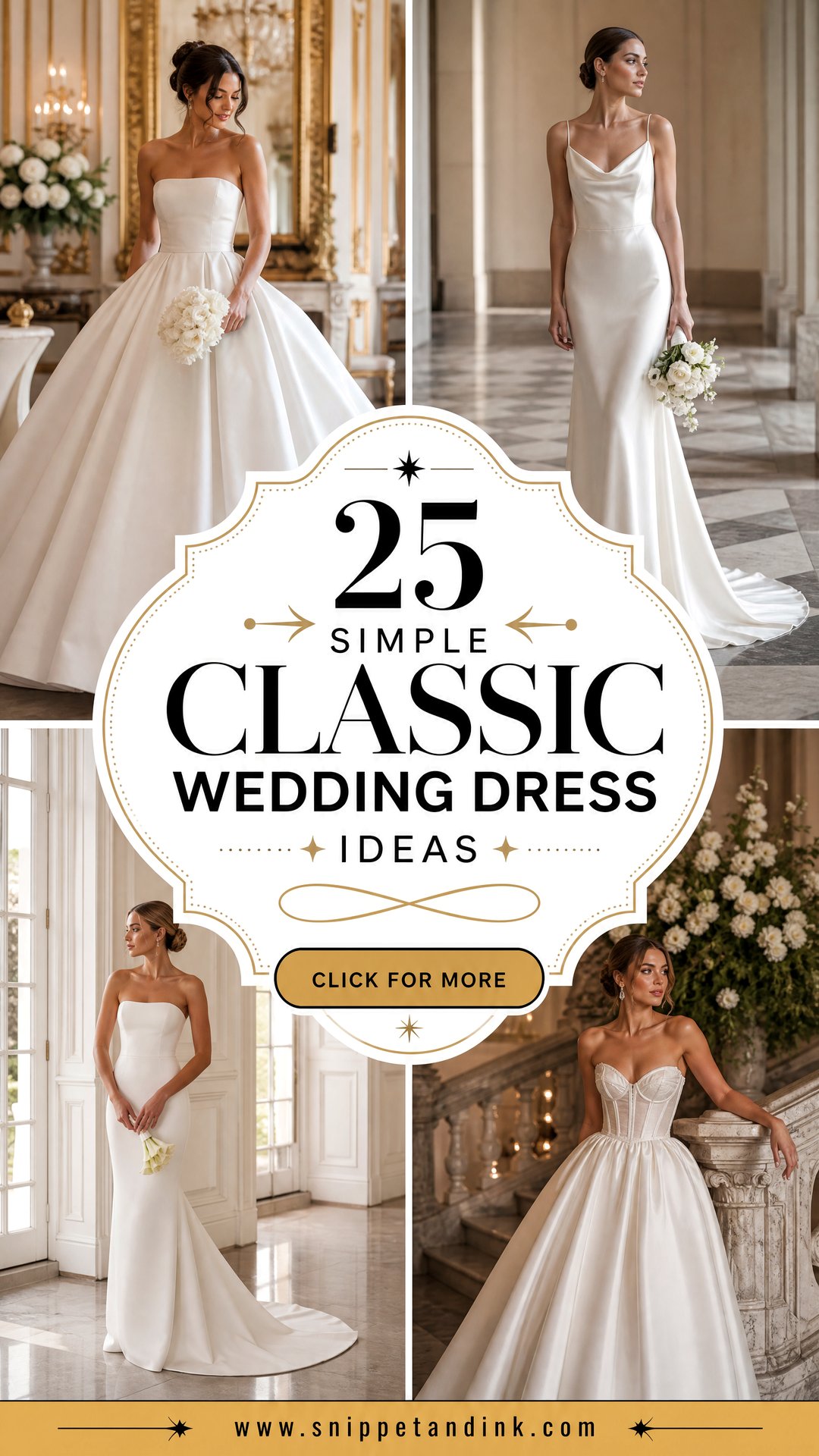 25 Simple Classic Wedding Dress Ideas Timeless Bridal Style - 25 Simple Classic Wedding Dress Ideas: Timeless Bridal Style
