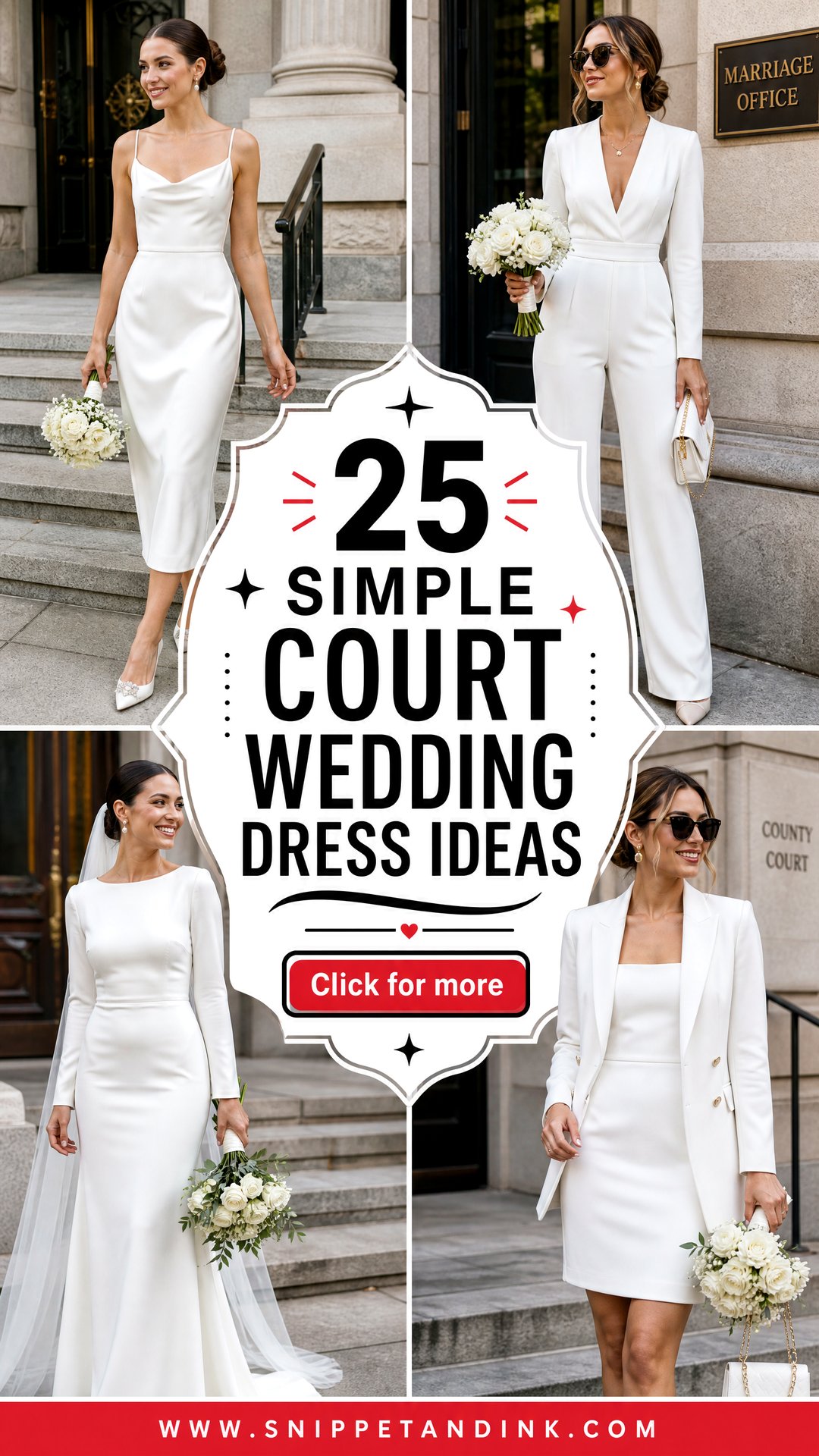 25 Simple Court Wedding Dress Ideas Chic Looks for Modern Brides - 25 Simple Court Wedding Dress Ideas: Chic Looks for Modern Brides