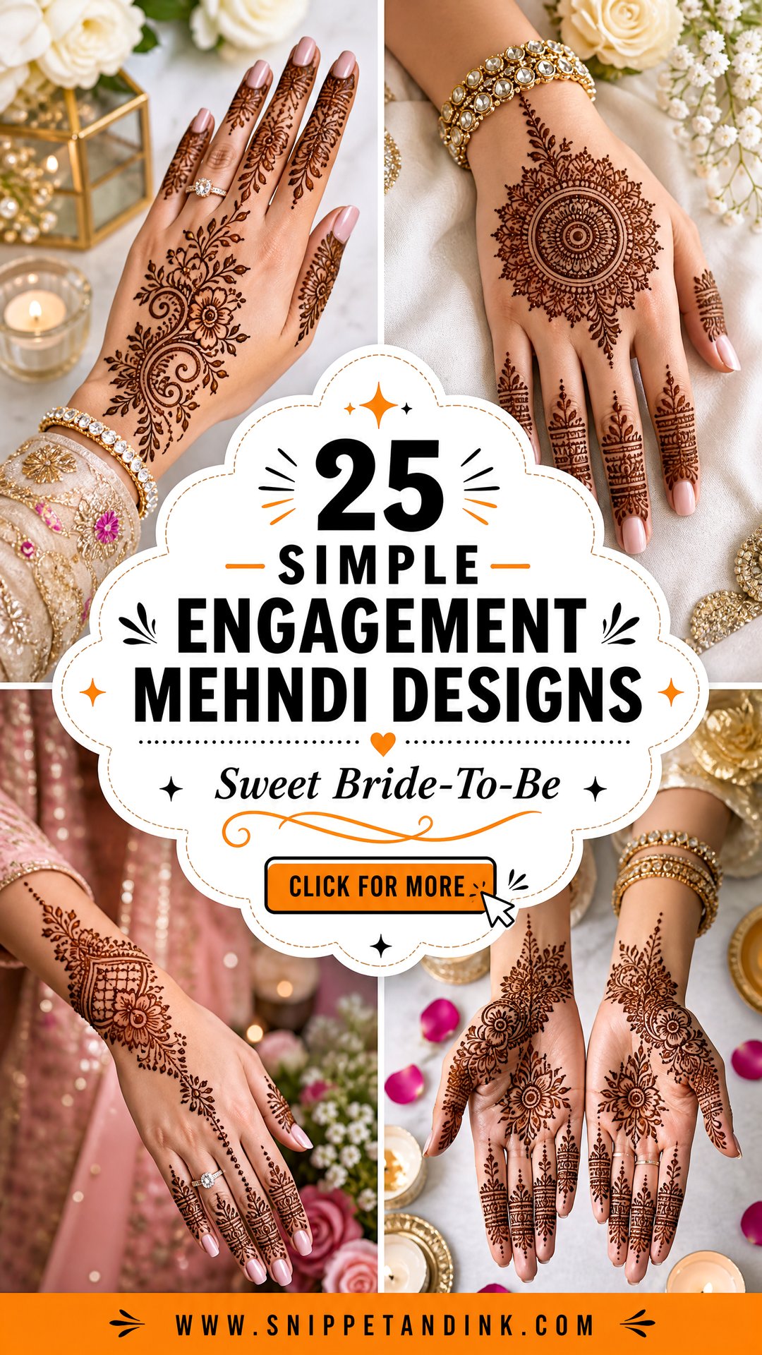 25 Simple Engagement Mehndi Designs for a Sweet Bride-to-Be - 25 Simple Engagement Mehndi Designs for a Sweet Bride-to-Be