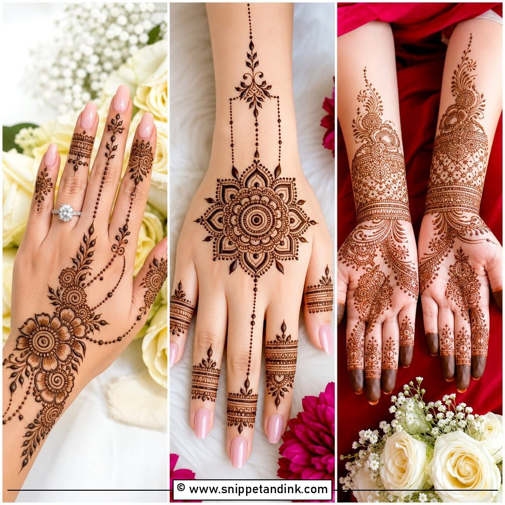 25 Simple Engagement Mehndi Designs for a Sweet Bride-to-Be