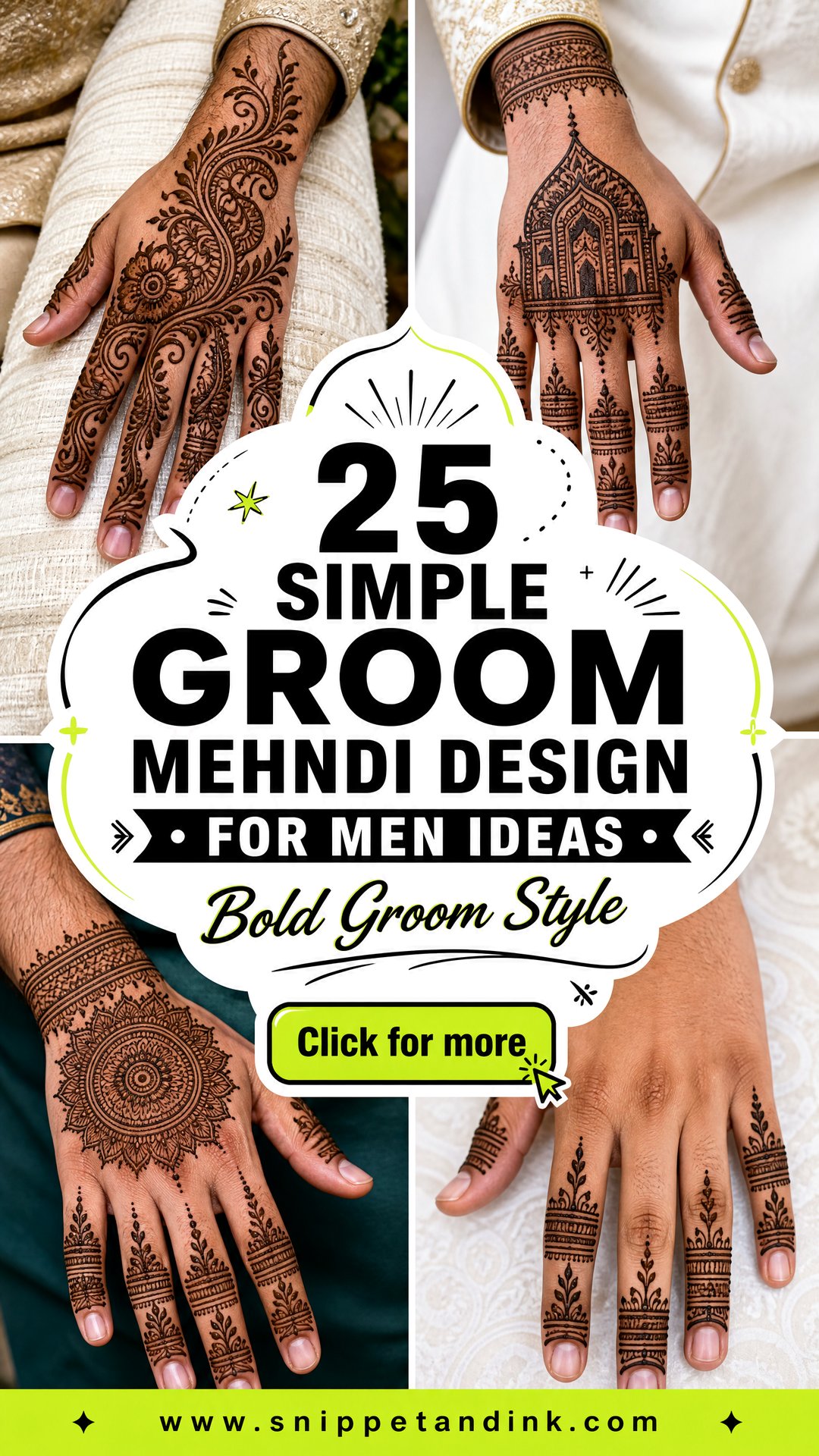 25 Simple Groom Mehndi Design for Men Ideas with Bold Style - 25 Simple Groom Mehndi Design for Men Ideas with Bold Style