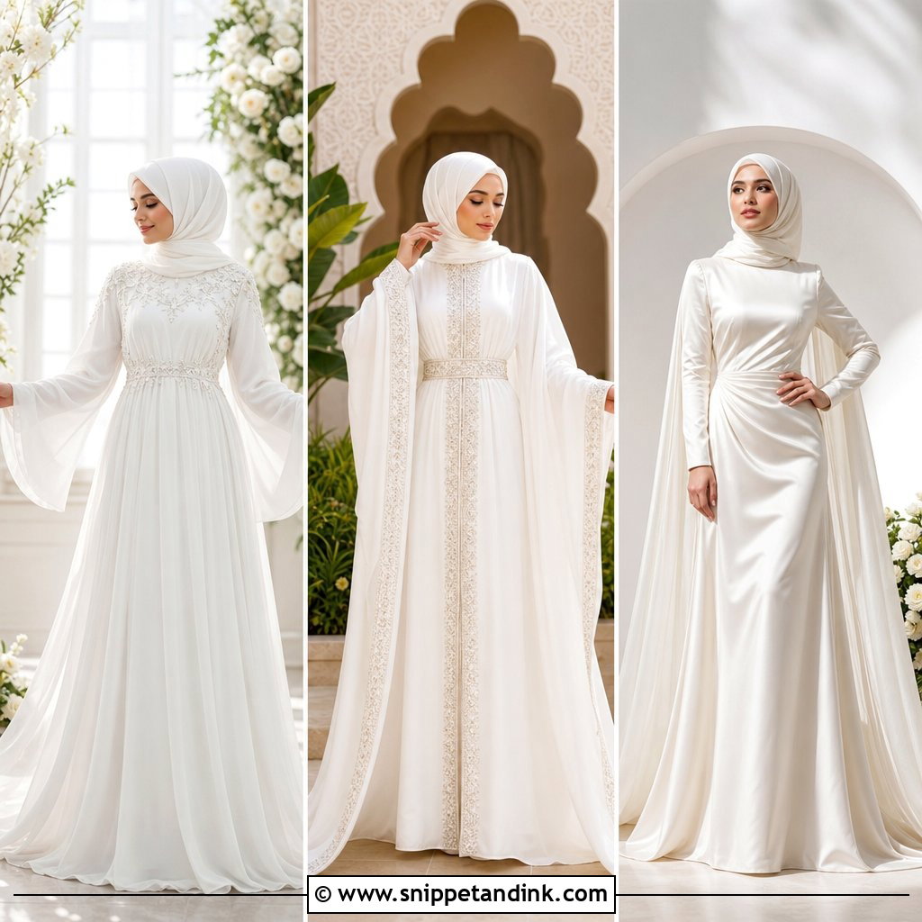 25 Simple Hijabi Wedding Dress Ideas: Elegant Modest Bridal Looks