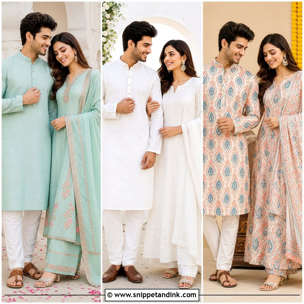 25 Simple Indian Couple Matching Dress Ideas