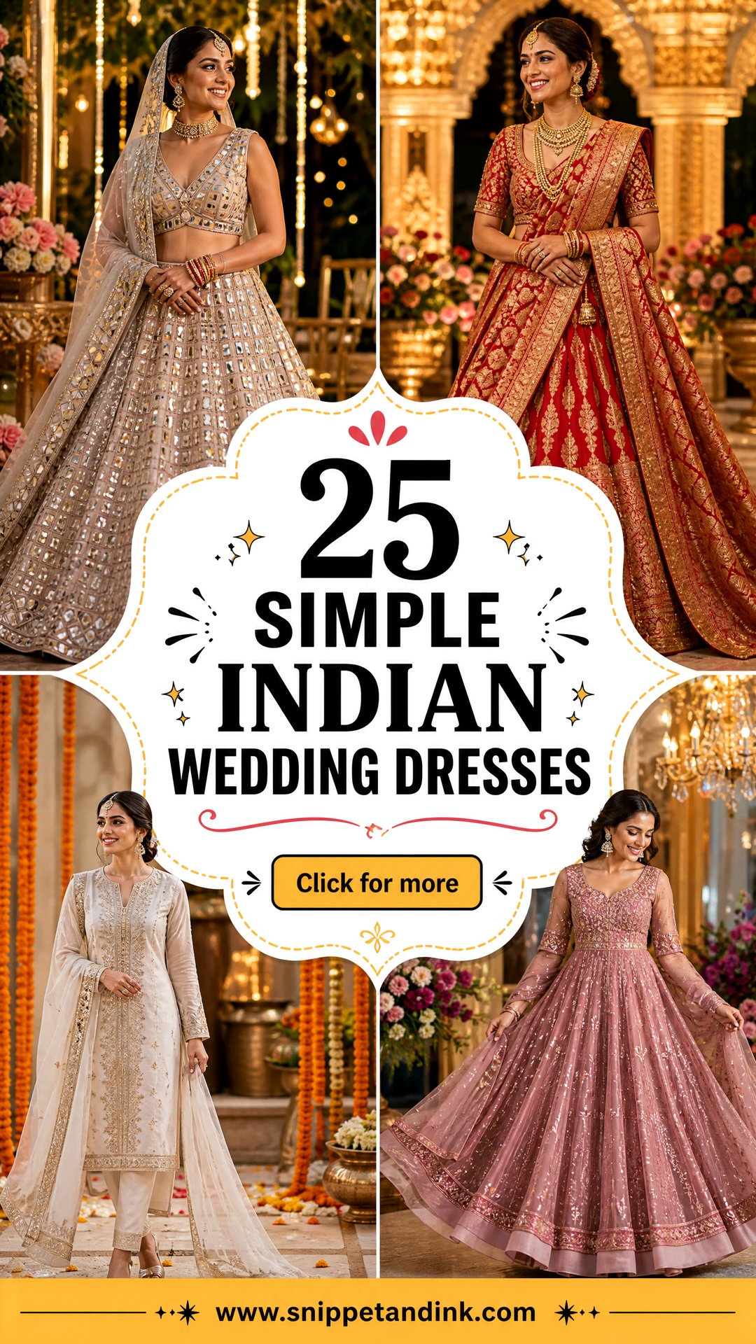 25 Simple Indian Wedding Dresses Elegant Bridal Looks to Try - 25 Simple Indian Wedding Dresses: Elegant Bridal Looks to Try